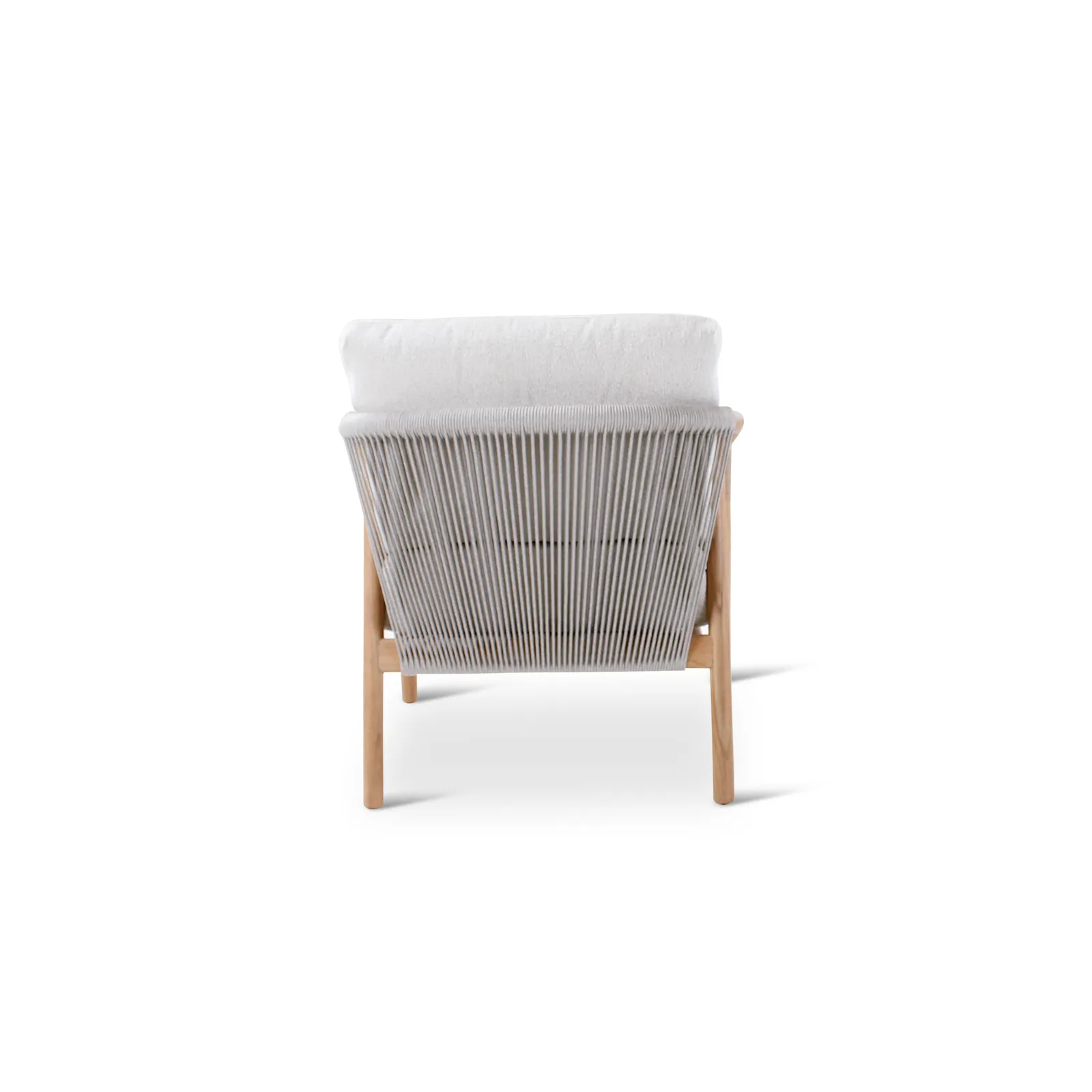 BORAS Garten Sessel aus Teak Natur und grauem Geflecht inkl. Kissen, 73×84×72 cm - Image 6