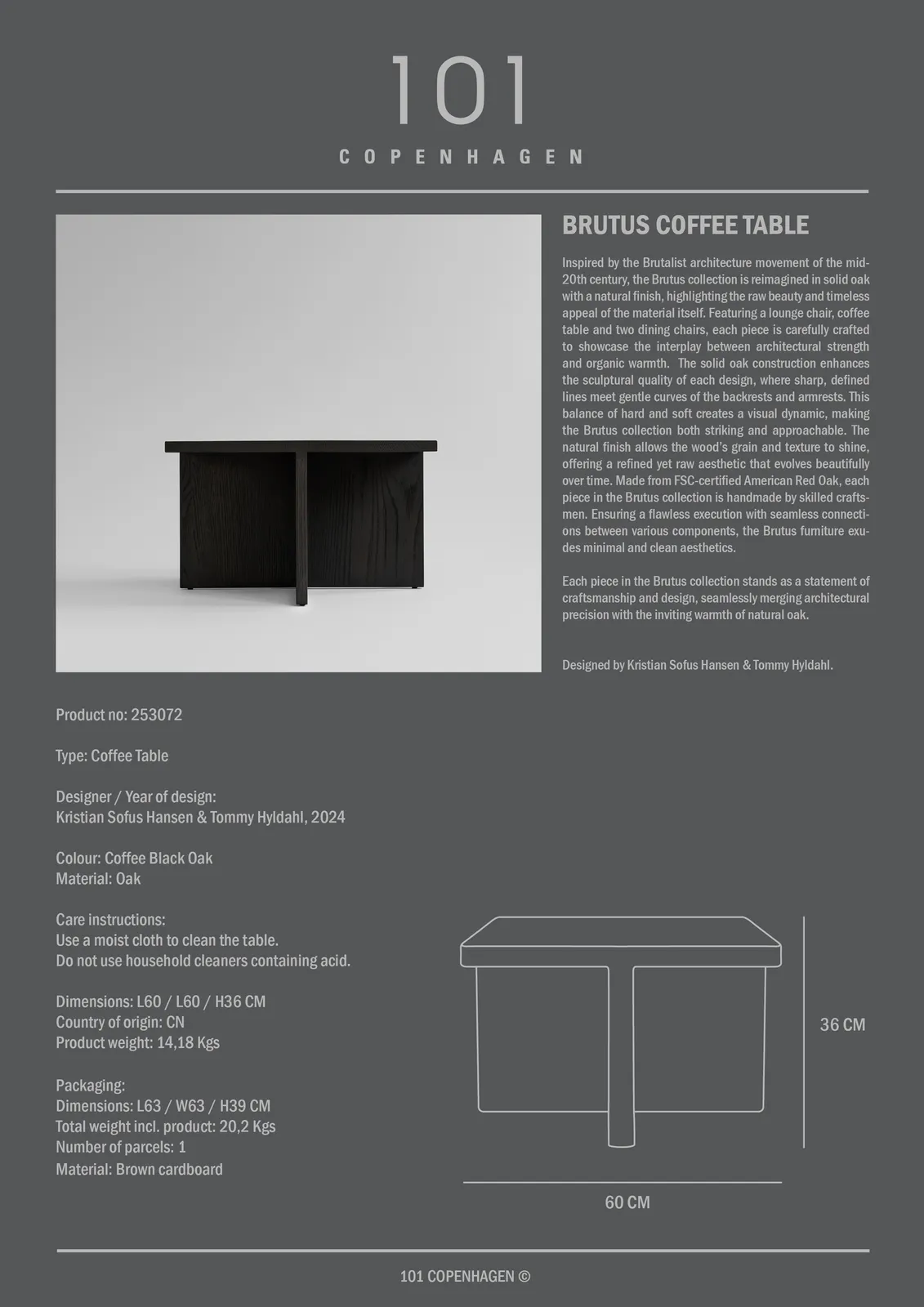 Brutus Couchtisch aus Faserbeton oder massiver Eiche - Image 19