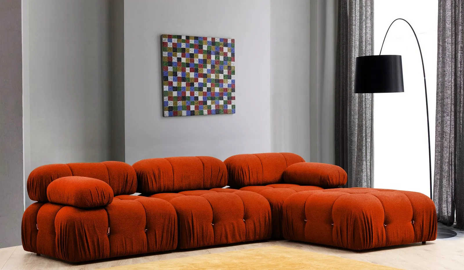 Bubble Ecksofa mit Pouf, 288x190 cm - Image 2