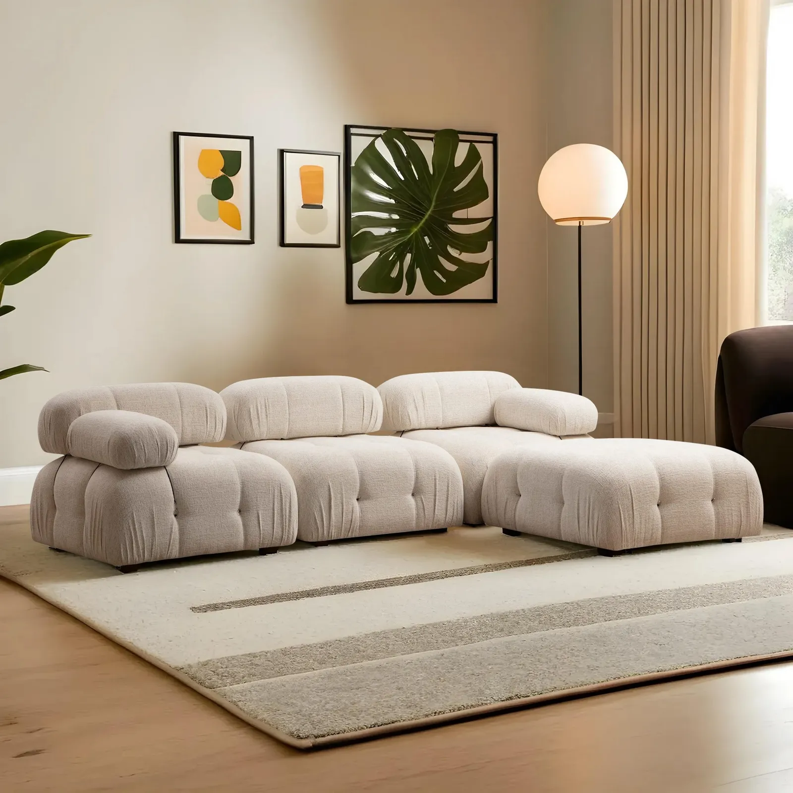 Bubble Ecksofa mit Pouf, 288x190 cm - Image 52