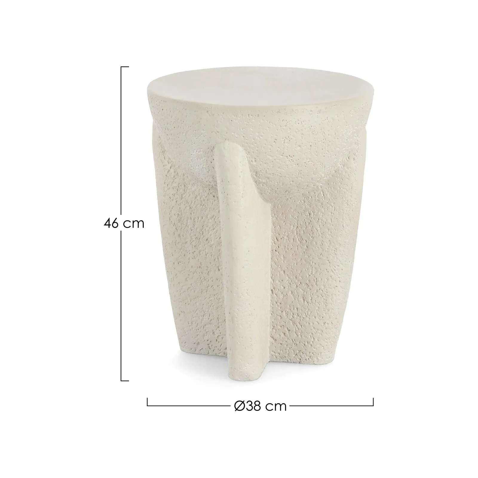 Caesar Weisser Couchtisch 38x38 cm - Image 3