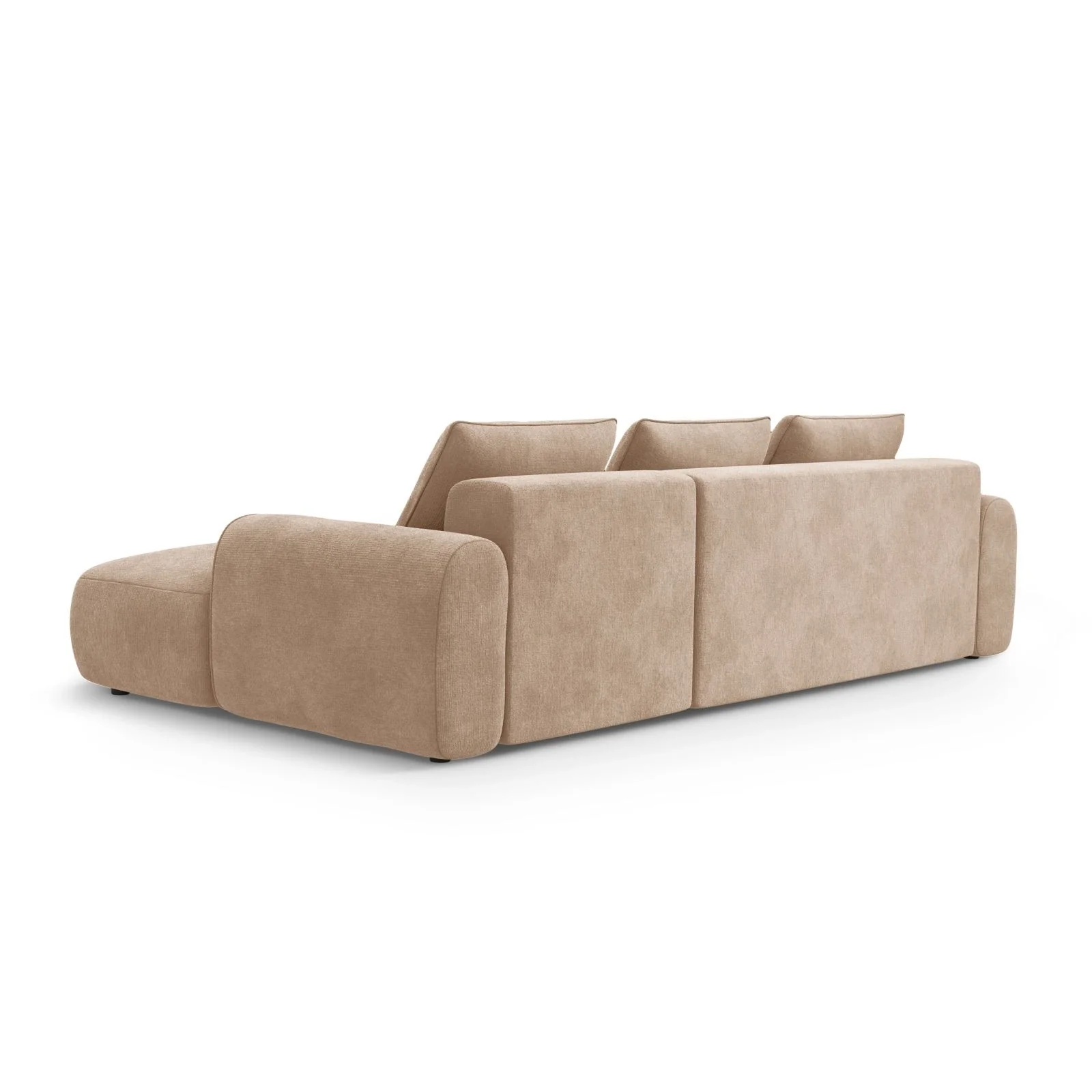 Calma 3-Sitzer Ecksofa mit Schlaffunktion und Stauraum, Rechte Seite, aus Samt oder Strukturstoff, 275x142x84 cm - Image 11