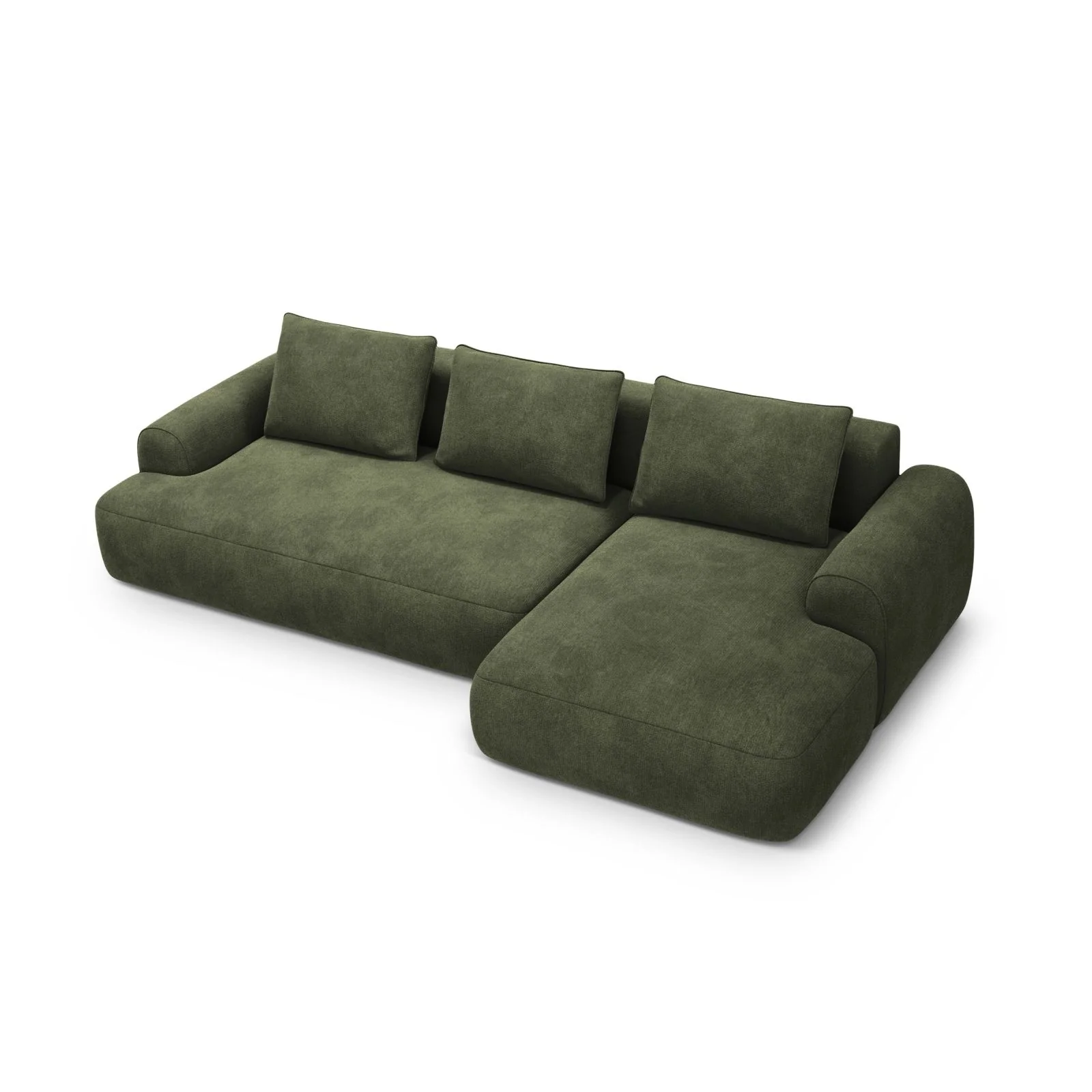 Calma 3-Sitzer Ecksofa mit Schlaffunktion und Stauraum, Rechte Seite, aus Samt oder Strukturstoff, 275x142x84 cm - Image 13