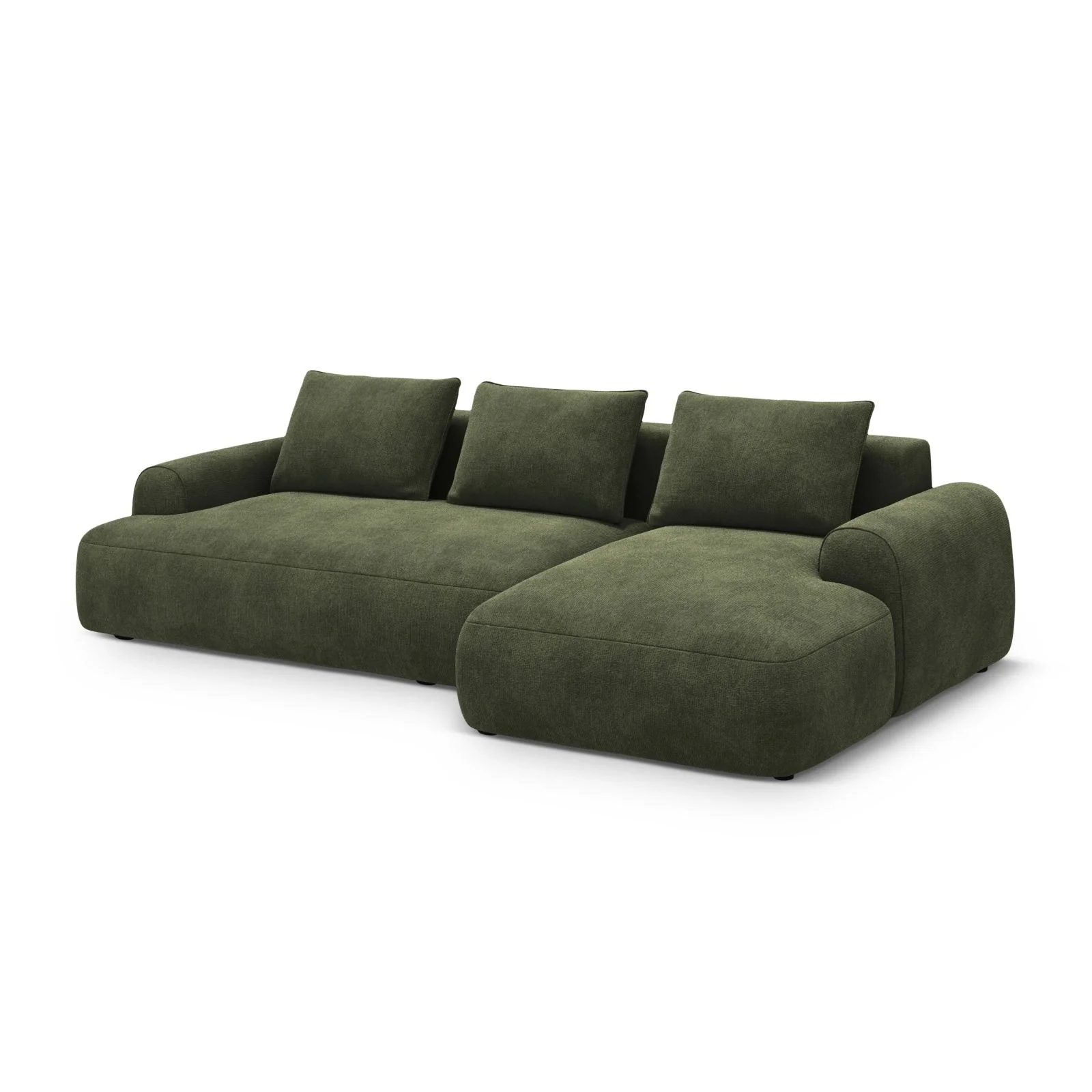 Calma 3-Sitzer Ecksofa mit Schlaffunktion und Stauraum, Rechte Seite, aus Samt oder Strukturstoff, 275x142x84 cm - Image 15