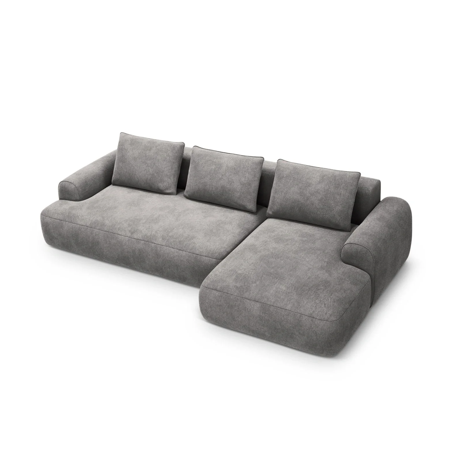 Calma 3-Sitzer Ecksofa mit Schlaffunktion und Stauraum, Rechte Seite, aus Samt oder Strukturstoff, 275x142x84 cm - Image 25