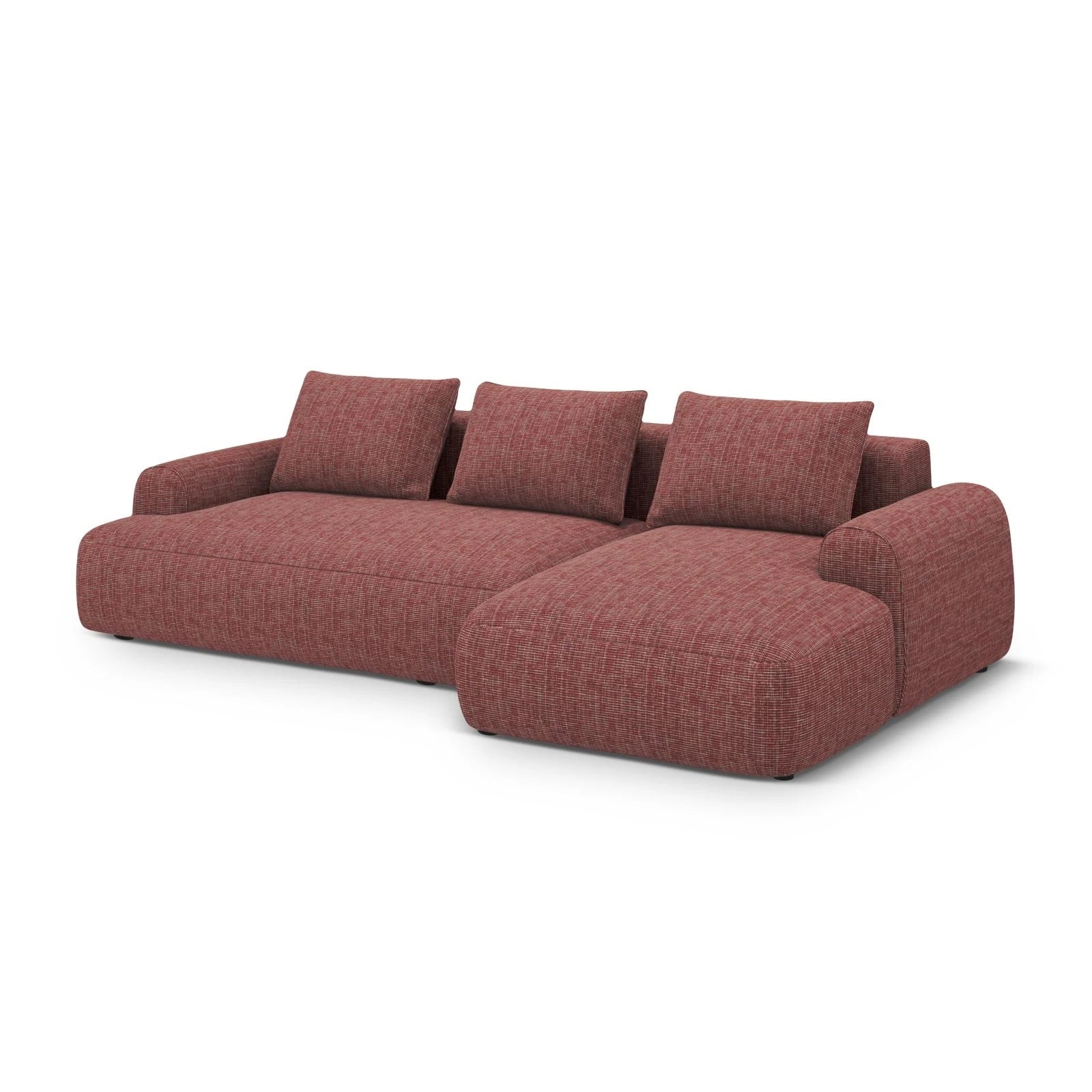 Calma 3-Sitzer Ecksofa mit Schlaffunktion und Stauraum, Rechte Seite, aus Samt oder Strukturstoff, 275x142x84 cm - Image 39