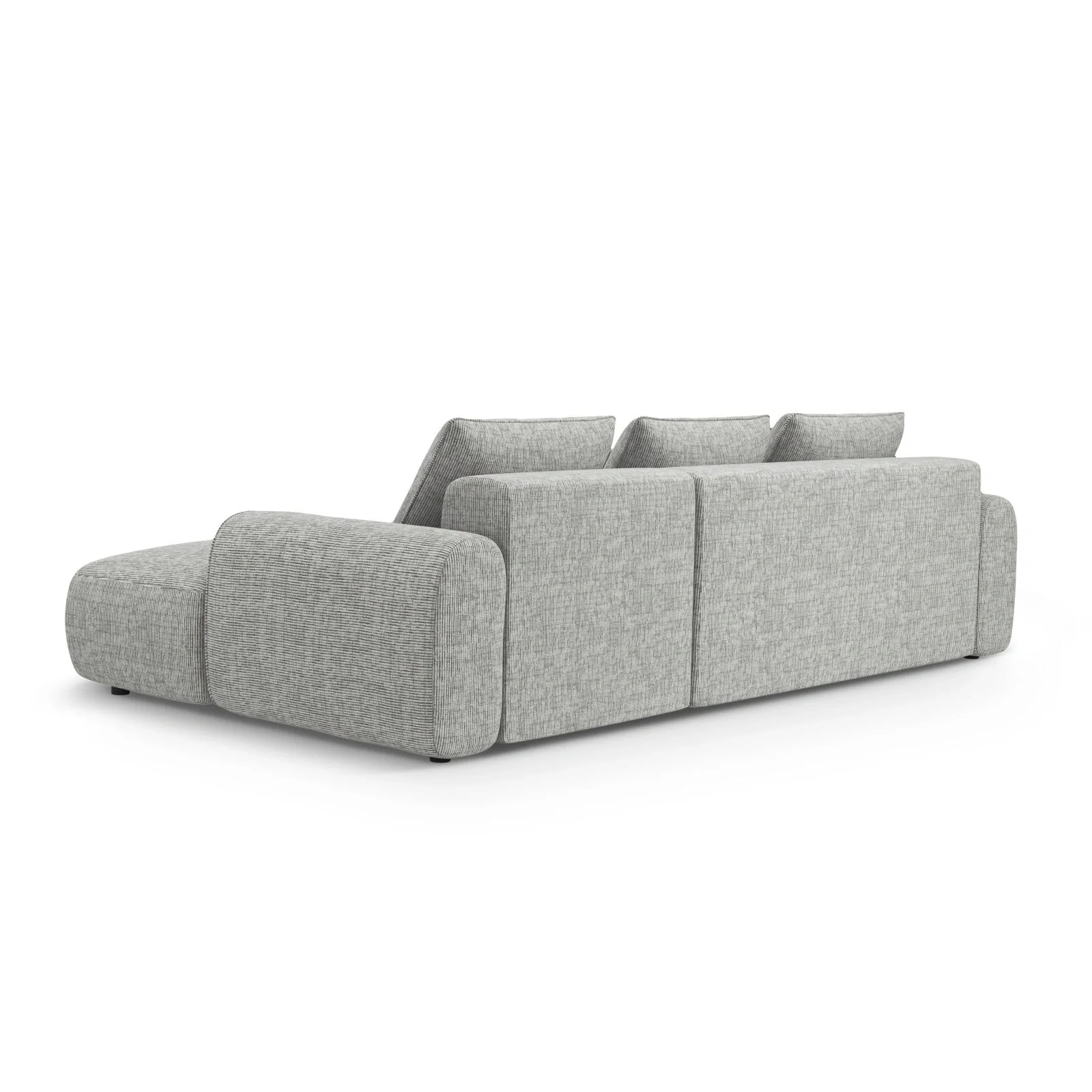 Calma 3-Sitzer Ecksofa mit Schlaffunktion und Stauraum, Rechte Seite, aus Samt oder Strukturstoff, 275x142x84 cm - Image 47