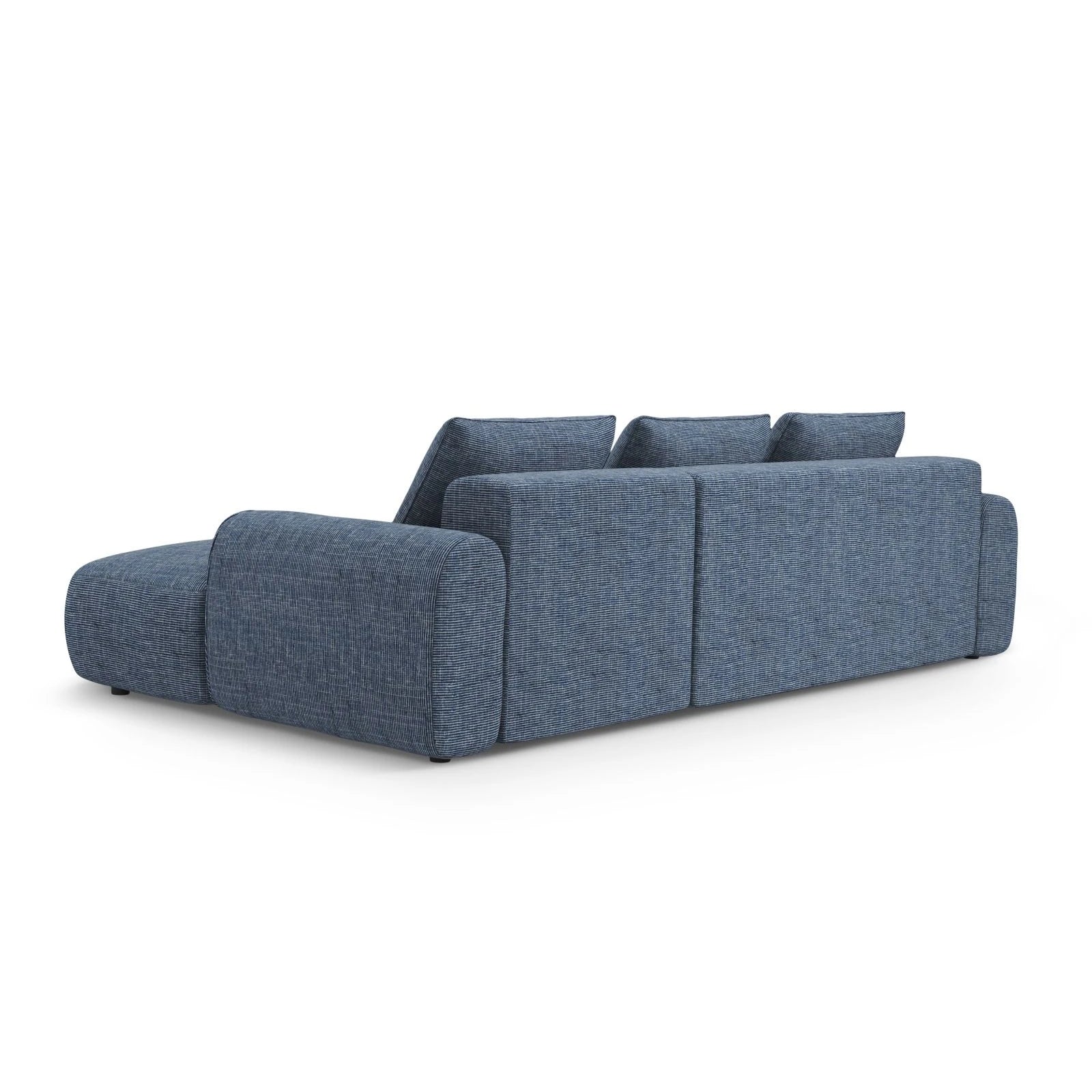 Calma 3-Sitzer Ecksofa mit Schlaffunktion und Stauraum, Rechte Seite, aus Samt oder Strukturstoff, 275x142x84 cm - Image 53