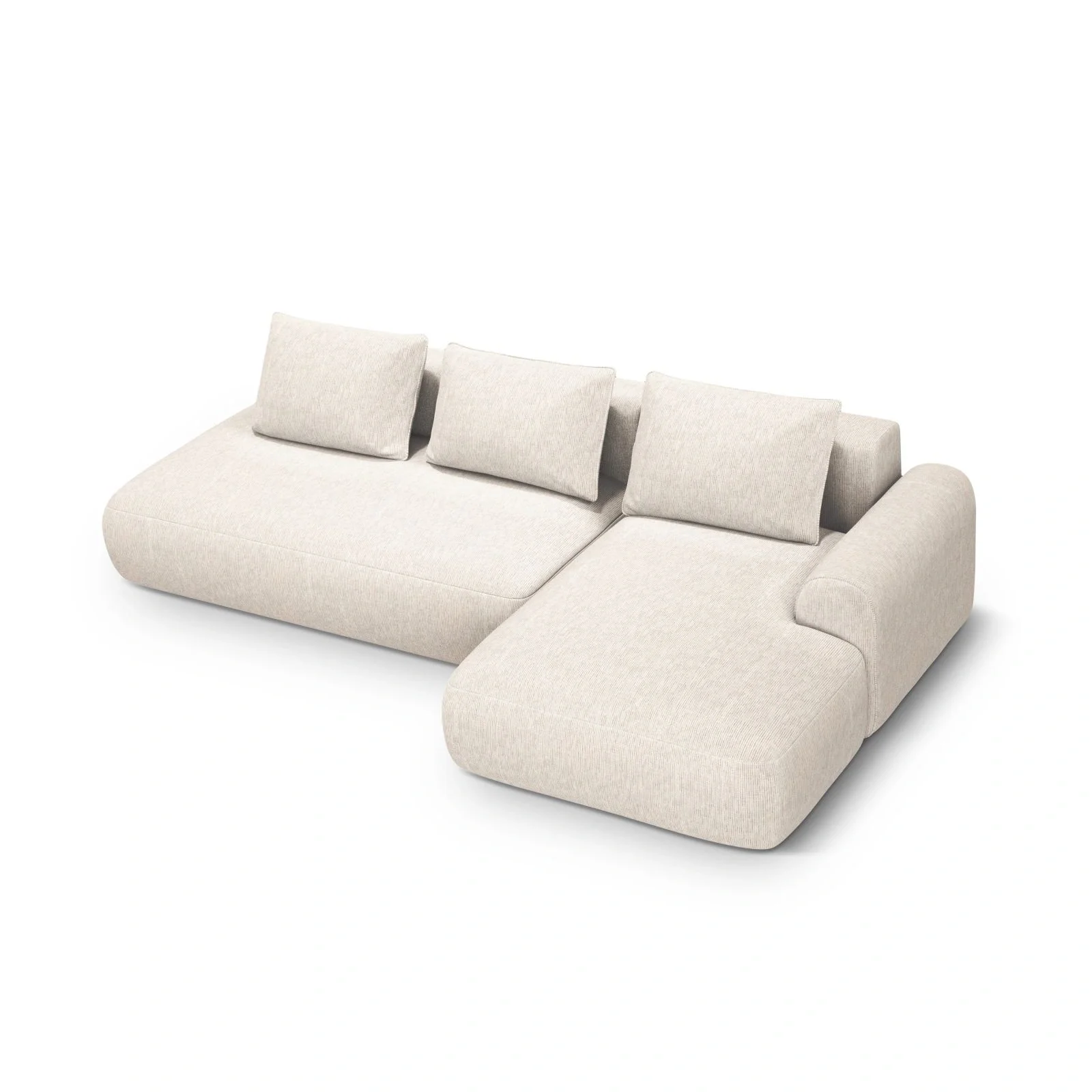 Calma 5-Sitzer Ecksofa mit Schlaffunktion und Stauraum, Rechte Seite, aus Samt oder Strukturstoff, 275x142x84 cm - Image 31