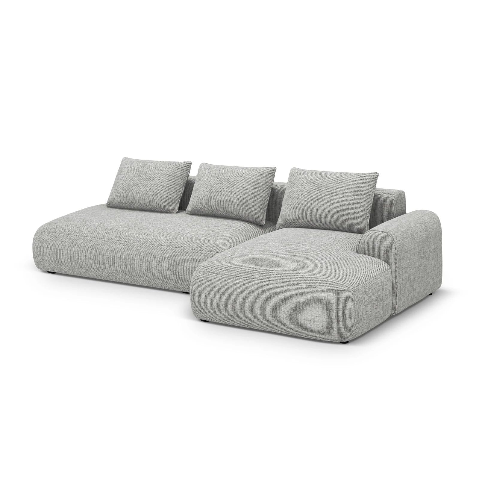 Calma 5-Sitzer Ecksofa mit Schlaffunktion und Stauraum, Rechte Seite, aus Samt oder Strukturstoff, 275x142x84 cm - Image 45