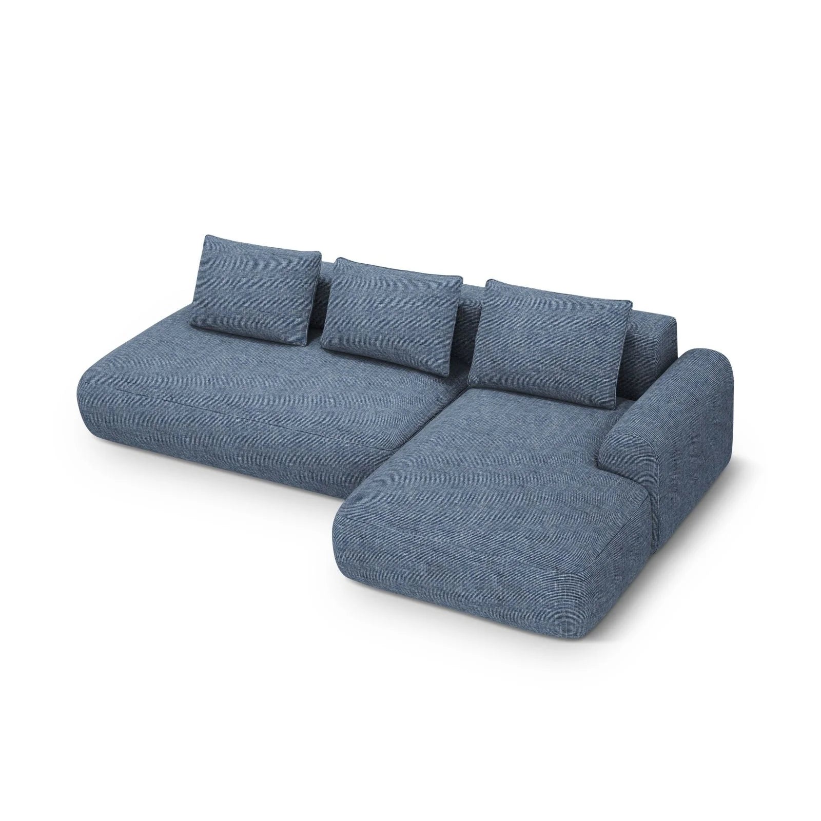 Calma 5-Sitzer Ecksofa mit Schlaffunktion und Stauraum, Rechte Seite, aus Samt oder Strukturstoff, 275x142x84 cm - Image 49