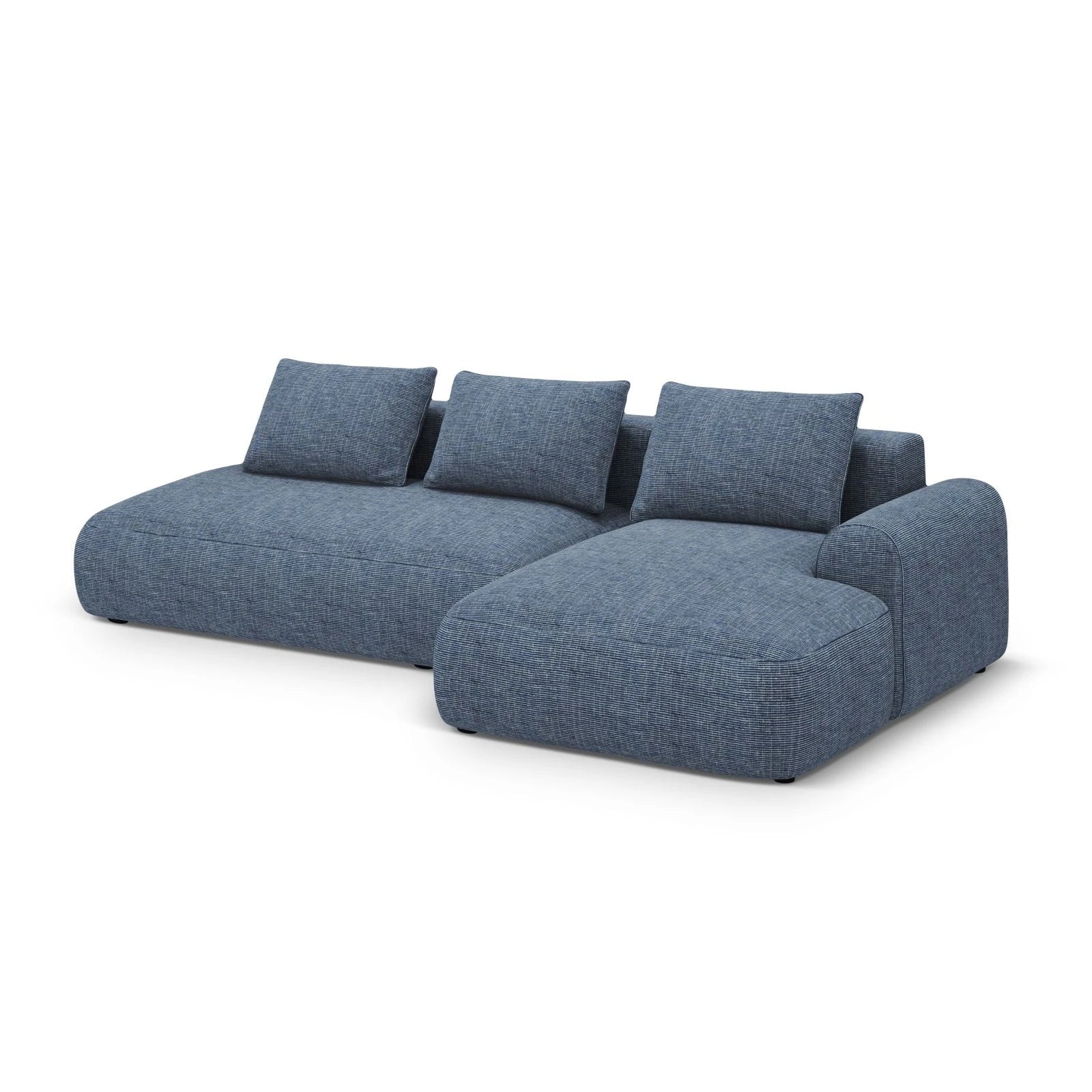 Calma 5-Sitzer Ecksofa mit Schlaffunktion und Stauraum, Rechte Seite, aus Samt oder Strukturstoff, 275x142x84 cm - Image 51