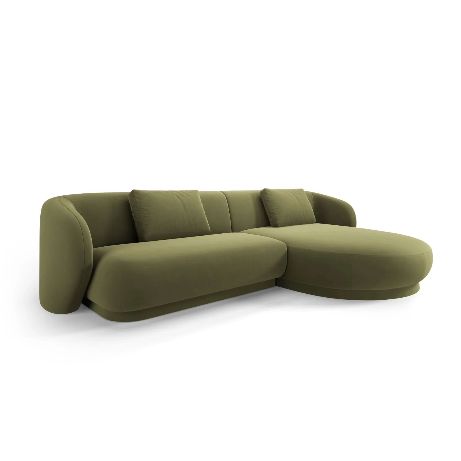 Camden 4-Sitzer Ecksofa, Rechte Seite, aus Samt oder Chenille, 289x177x72 cm - Image 105