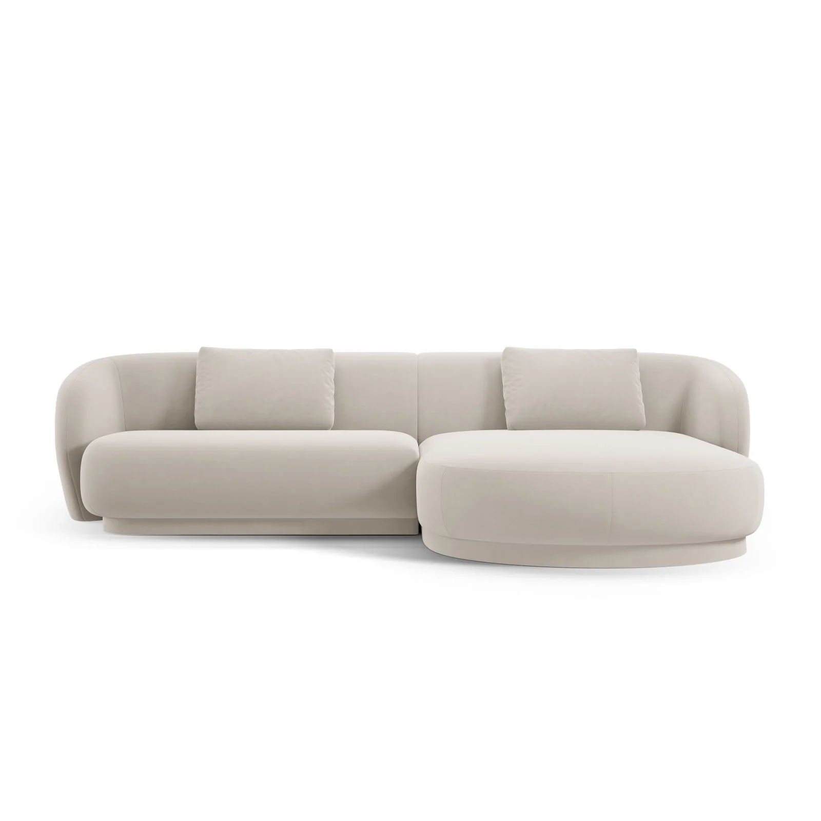 Camden 4-Sitzer Ecksofa, Rechte Seite, aus Samt oder Chenille, 289x177x72 cm - Image 49
