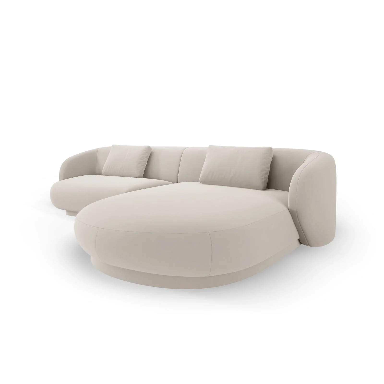 Camden 4-Sitzer Ecksofa, Rechte Seite, aus Samt oder Chenille, 289x177x72 cm - Image 52