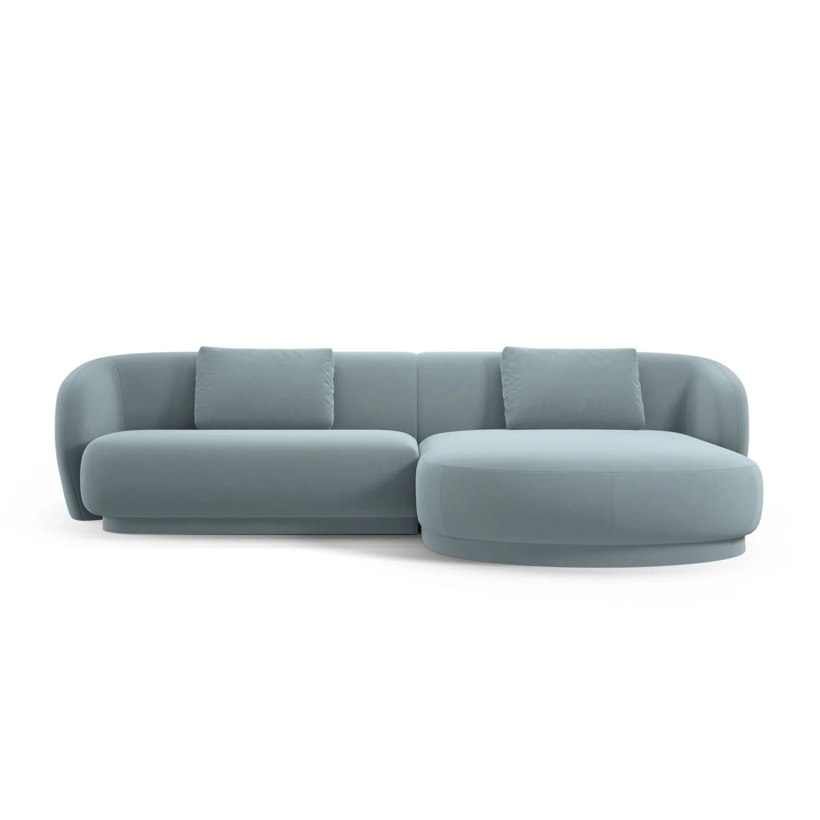 Camden 4-Sitzer Ecksofa, Rechte Seite, aus Samt oder Chenille, 289x177x72 cm - Image 55