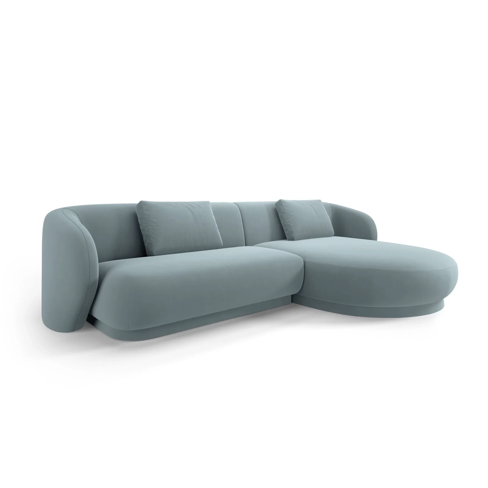Camden 4-Sitzer Ecksofa, Rechte Seite, aus Samt oder Chenille, 289x177x72 cm - Image 57