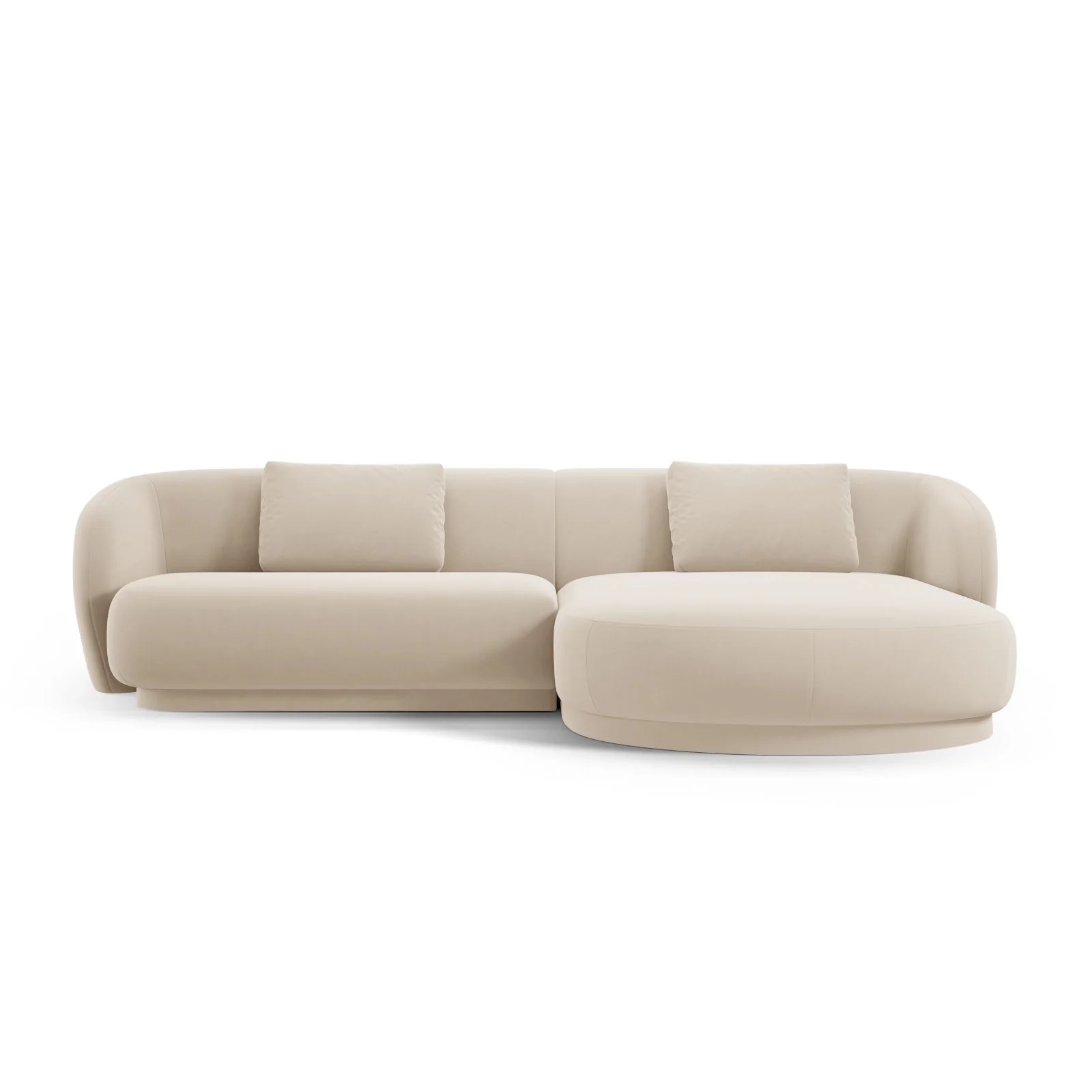 Camden 4-Sitzer Ecksofa, Rechte Seite, aus Samt oder Chenille, 289x177x72 cm - Image 61