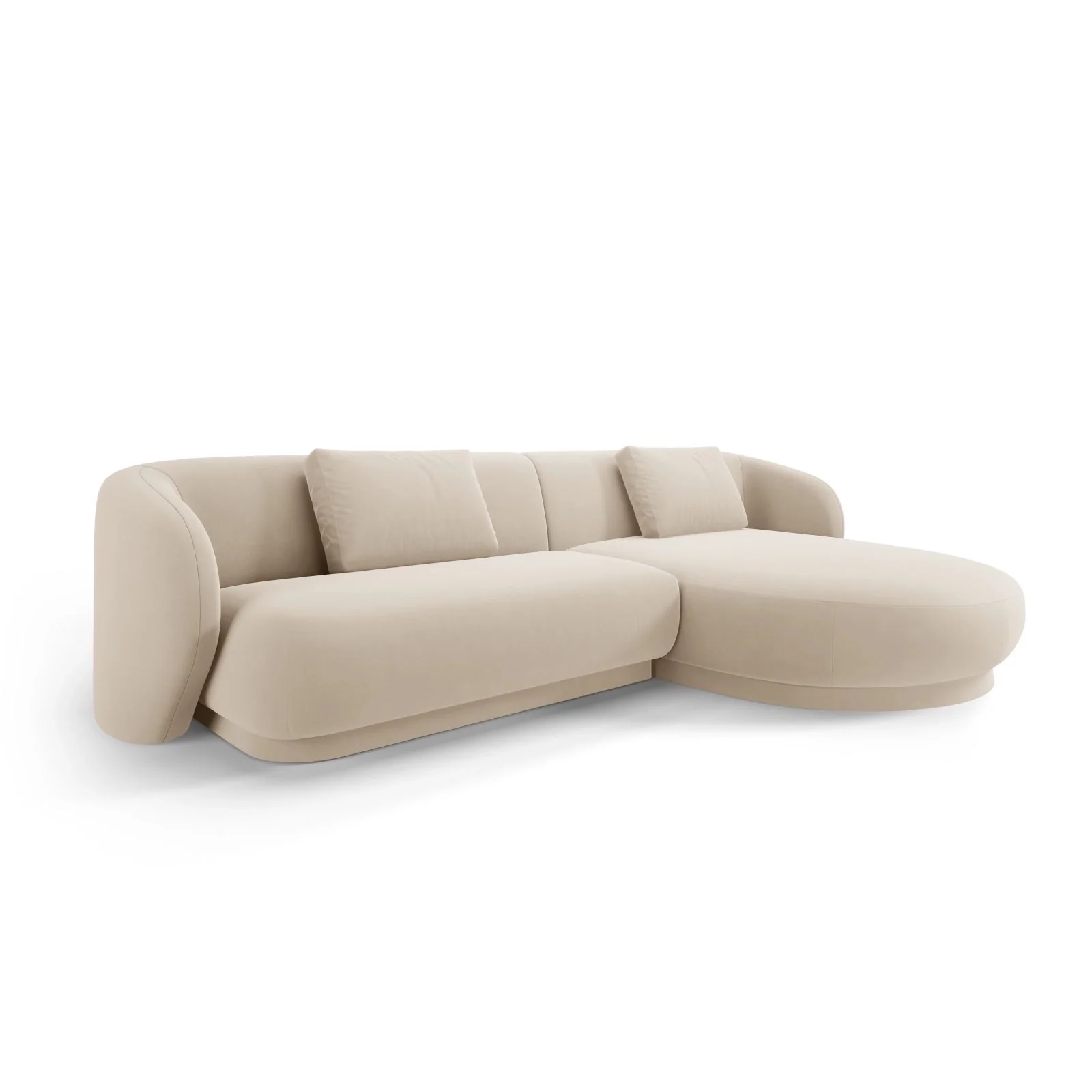 Camden 4-Sitzer Ecksofa, Rechte Seite, aus Samt oder Chenille, 289x177x72 cm - Image 63