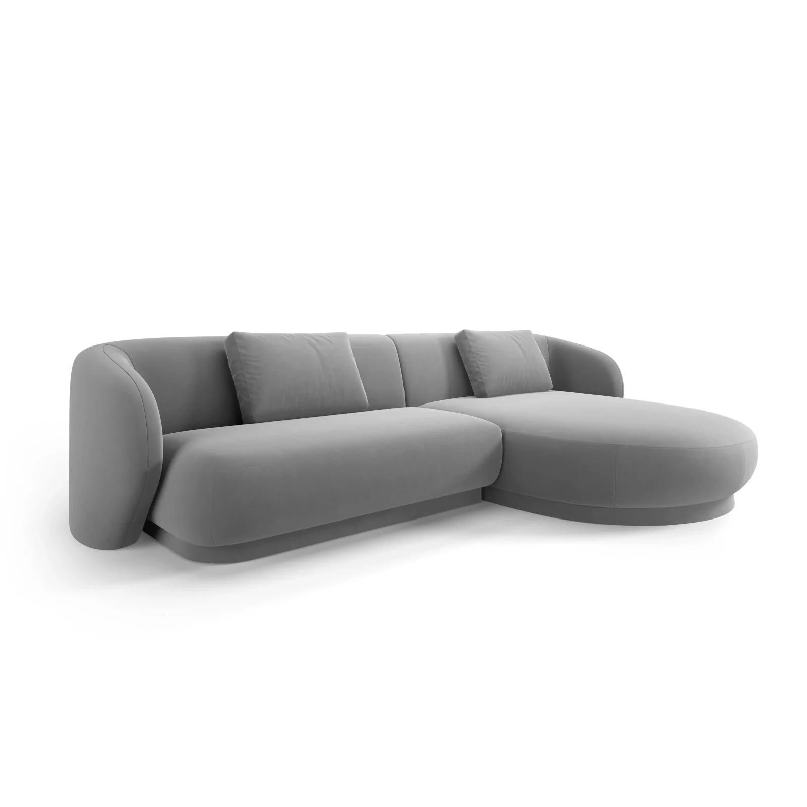 Camden 4-Sitzer Ecksofa, Rechte Seite, aus Samt oder Chenille, 289x177x72 cm - Image 87