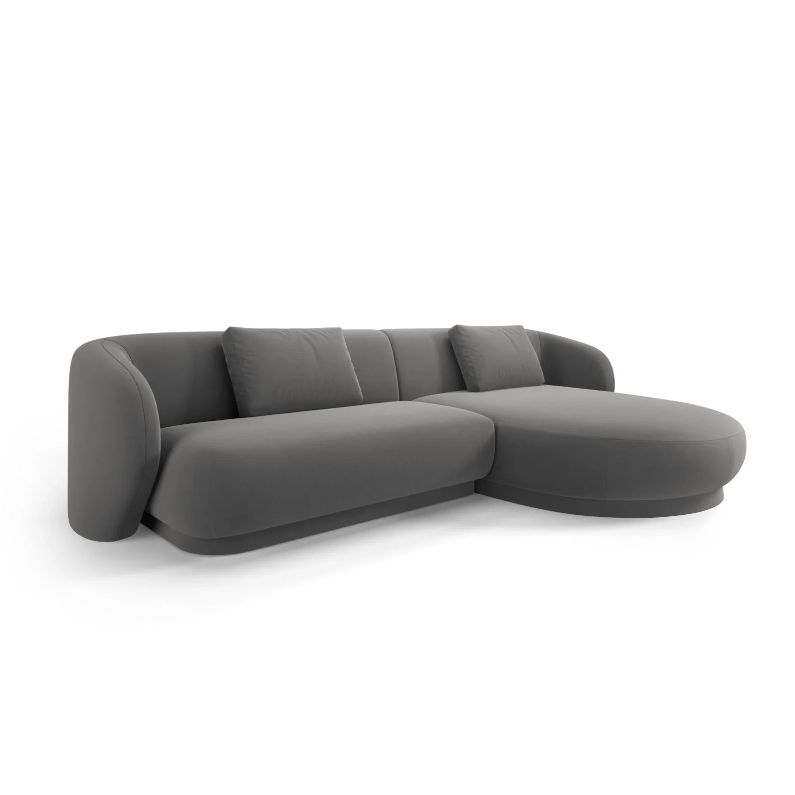 Camden 4-Sitzer Ecksofa, Rechte Seite, aus Samt oder Chenille, 289x177x72 cm - Image 93