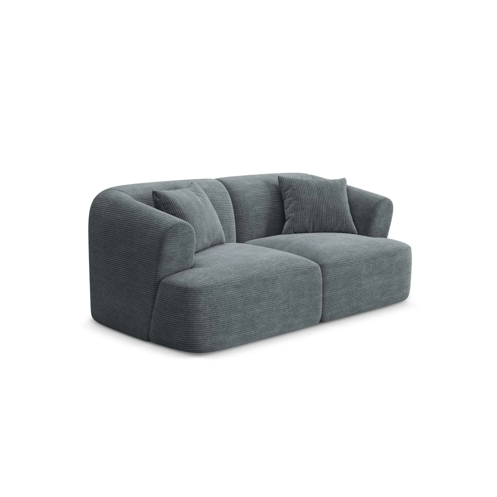Campi 2-Sitzer Sofa aus Samt oder Strukturstoff, 180x90x70 cm - Image 116