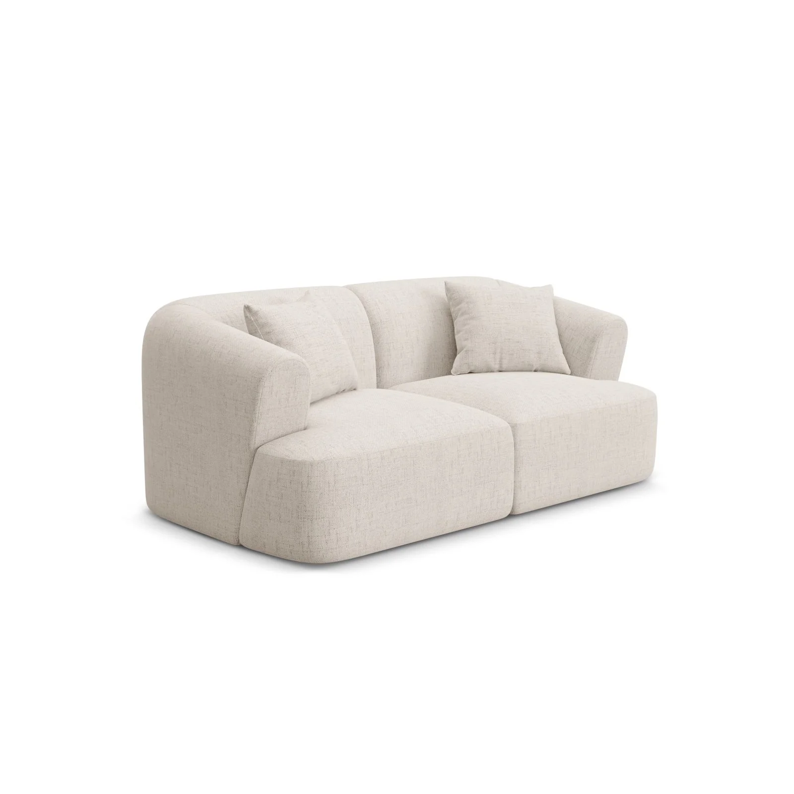 Campi 2-Sitzer Sofa aus Samt oder Strukturstoff, 180x90x70 cm - Image 45