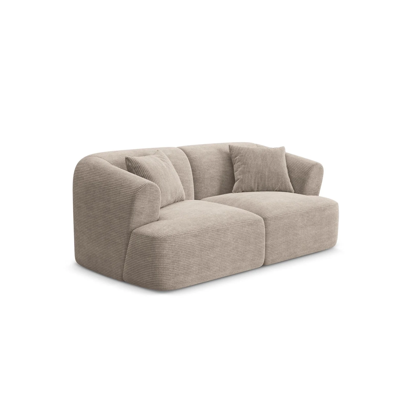 Campi 2-Sitzer Sofa aus Samt oder Strukturstoff, 180x90x70 cm - Image 87