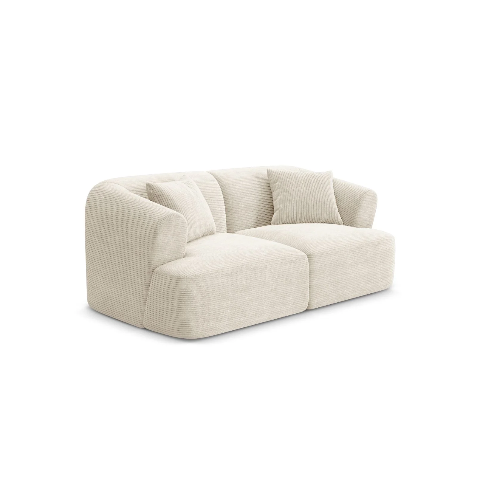Campi 2-Sitzer Sofa aus Samt oder Strukturstoff, 180x90x70 cm - Image 93