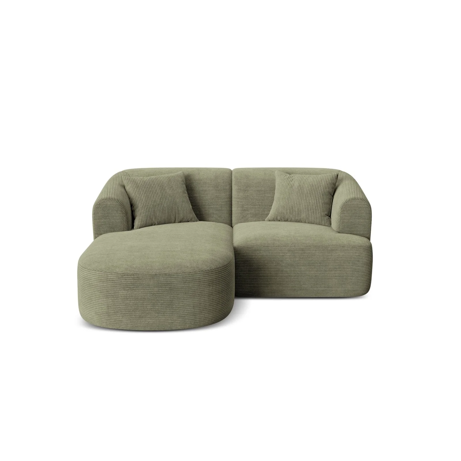 Campi 3-Sitzer Ecksofa, Linke Seite, aus Samt, Cord oder Strukturstoff, 180x156x70 cm - Image 102