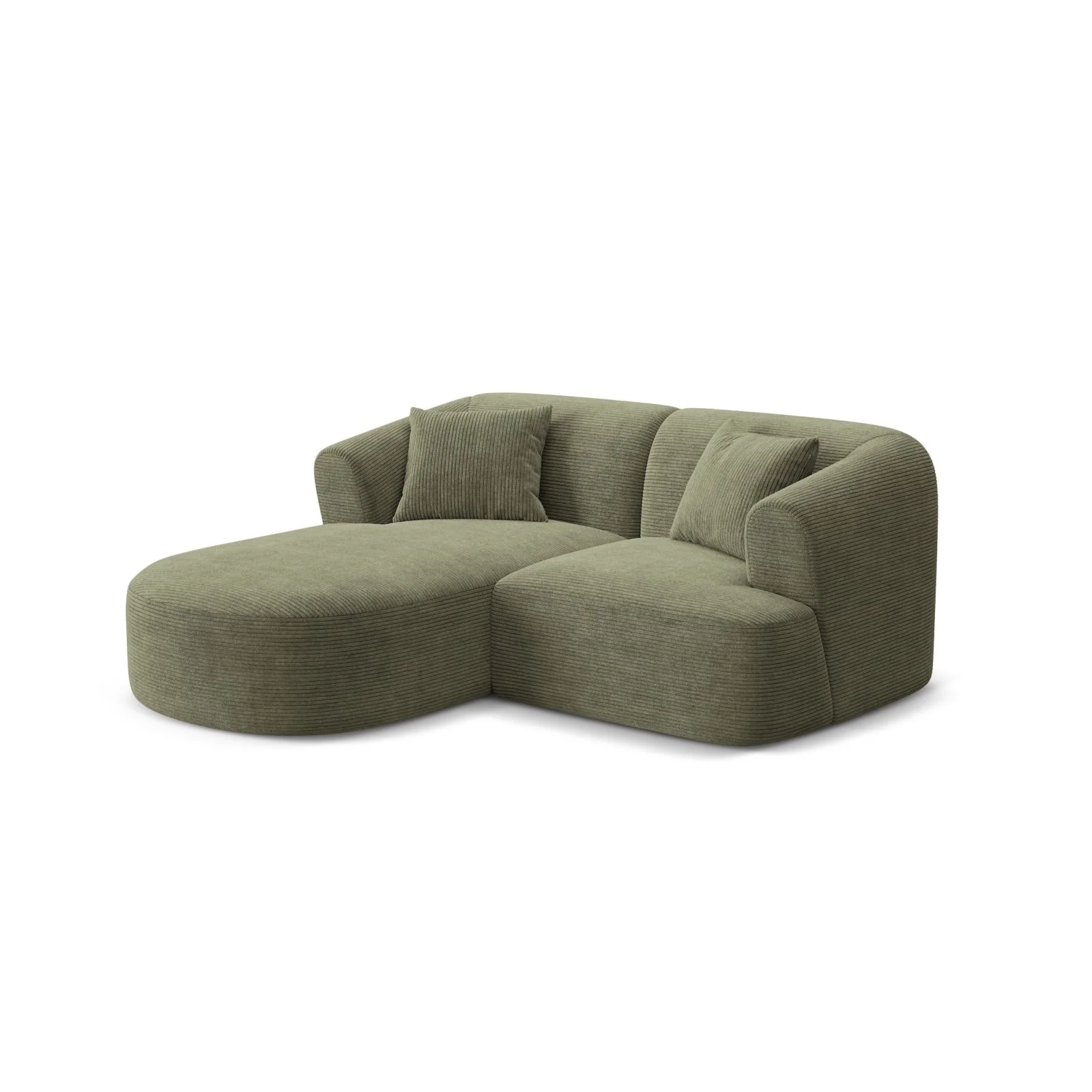 Campi 3-Sitzer Ecksofa, Linke Seite, aus Samt, Cord oder Strukturstoff, 180x156x70 cm - Image 104