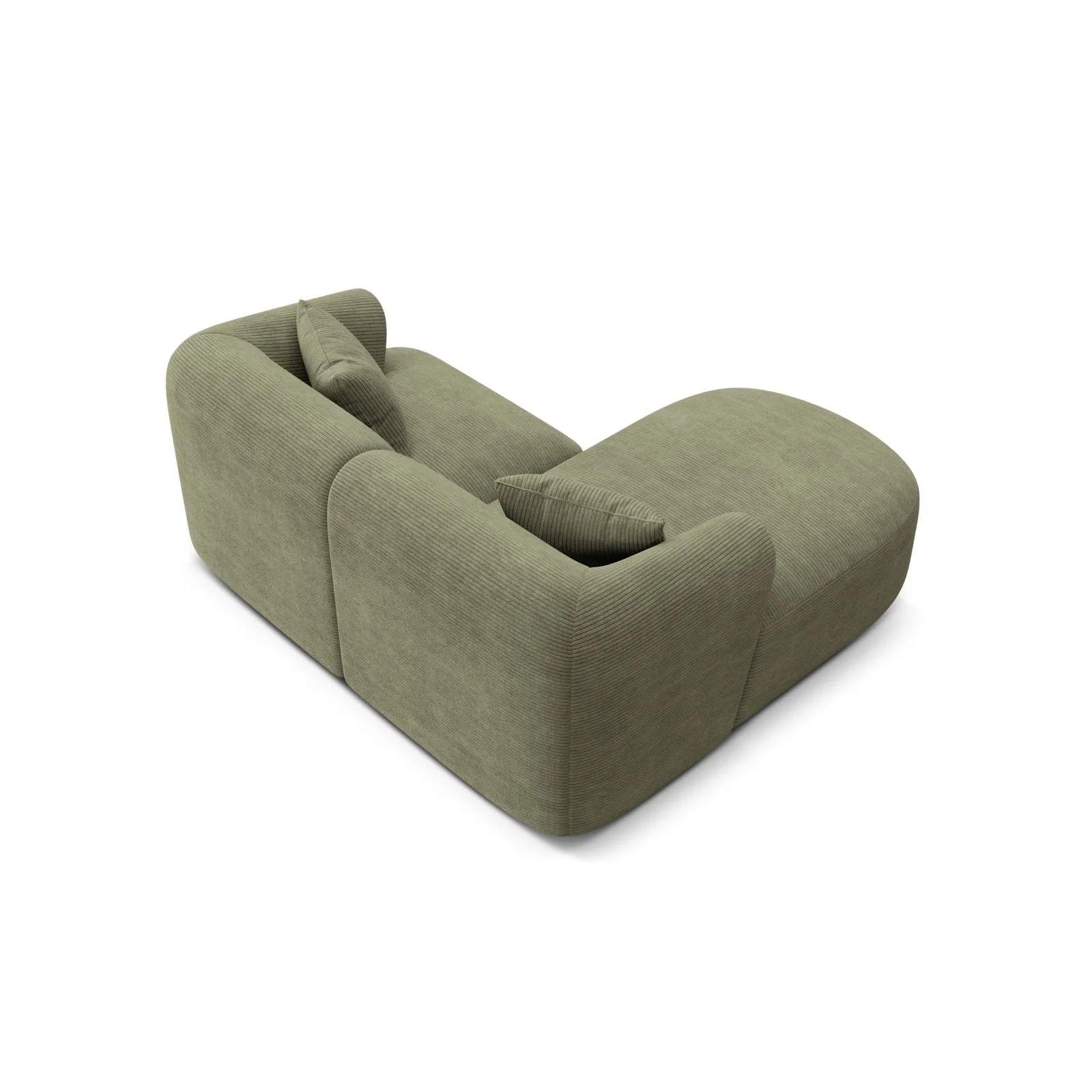 Campi 3-Sitzer Ecksofa, Linke Seite, aus Samt, Cord oder Strukturstoff, 180x156x70 cm - Image 106