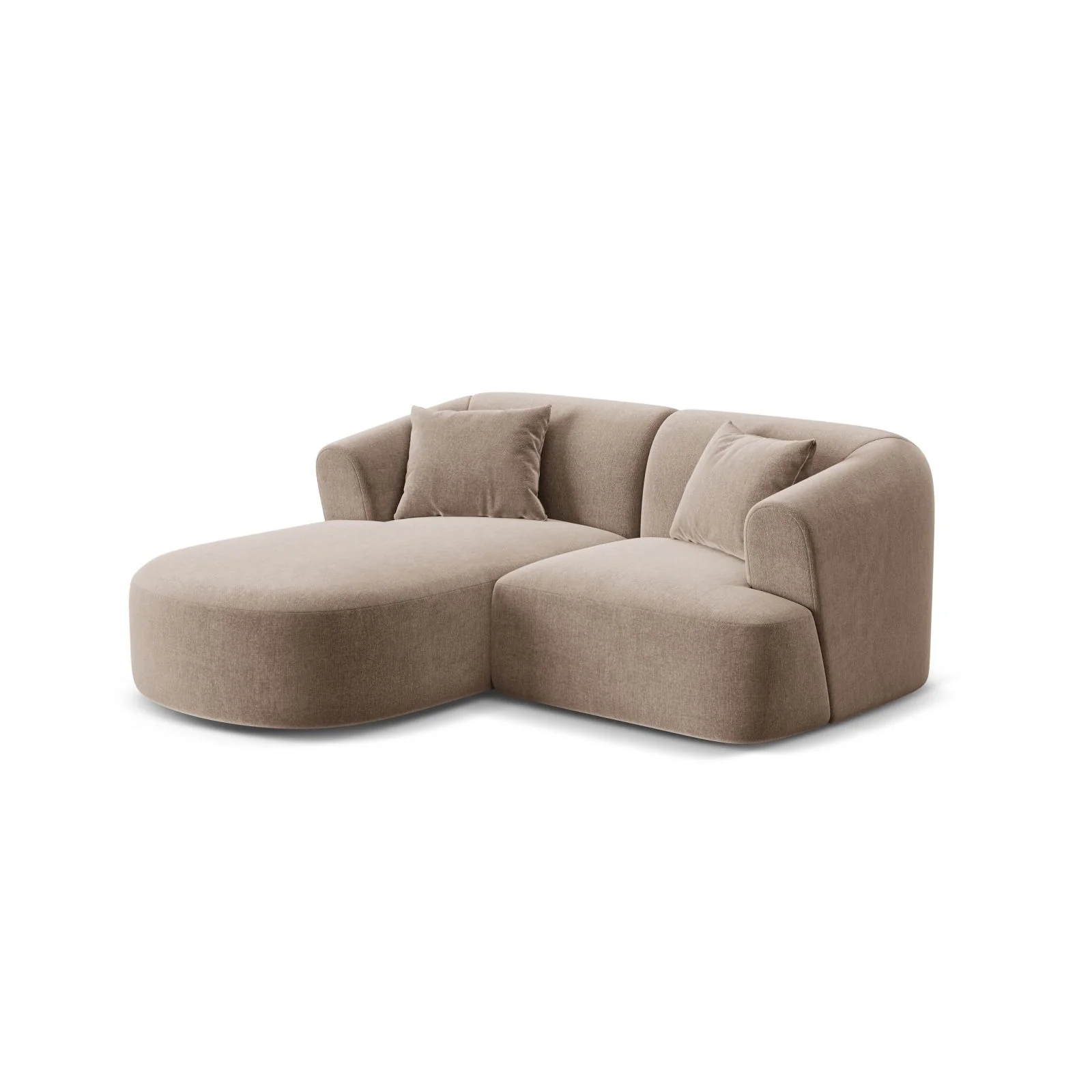 Campi 3-Sitzer Ecksofa, Linke Seite, aus Samt, Cord oder Strukturstoff, 180x156x70 cm - Image 11