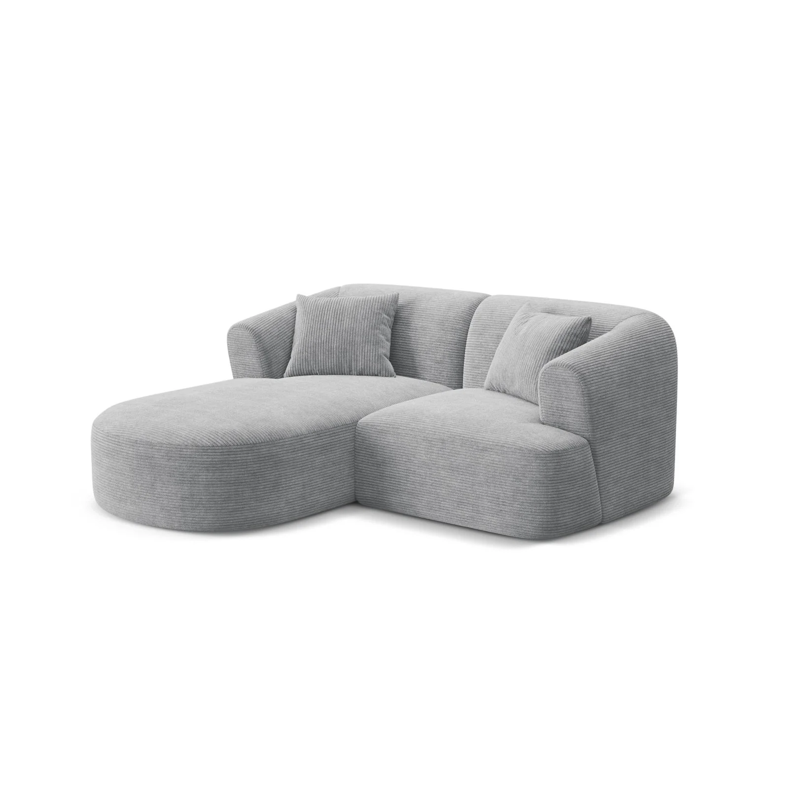 Campi 3-Sitzer Ecksofa, Linke Seite, aus Samt, Cord oder Strukturstoff, 180x156x70 cm - Image 110