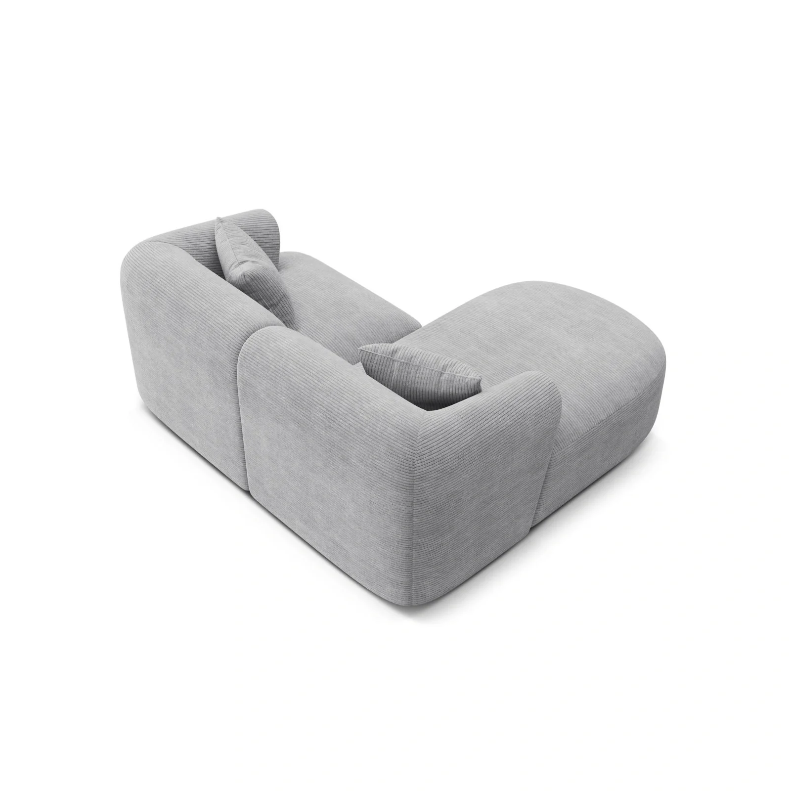 Campi 3-Sitzer Ecksofa, Linke Seite, aus Samt, Cord oder Strukturstoff, 180x156x70 cm - Image 112