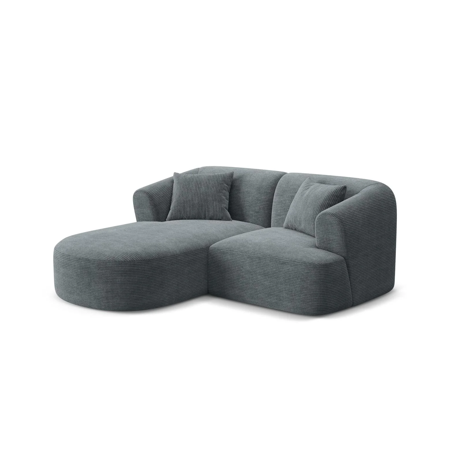 Campi 3-Sitzer Ecksofa, Linke Seite, aus Samt, Cord oder Strukturstoff, 180x156x70 cm - Image 116