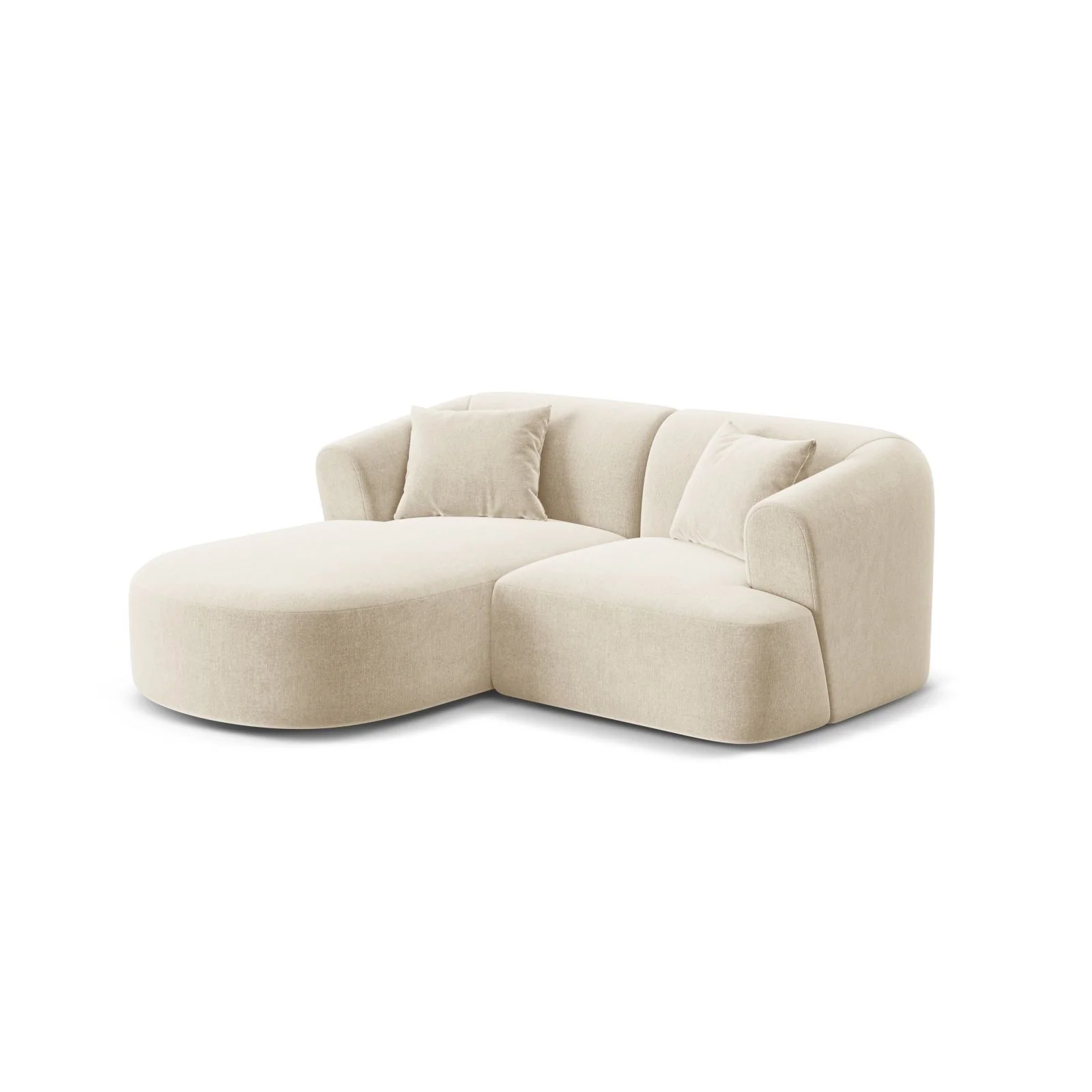 Campi 3-Sitzer Ecksofa, Linke Seite, aus Samt, Cord oder Strukturstoff, 180x156x70 cm - Image 4