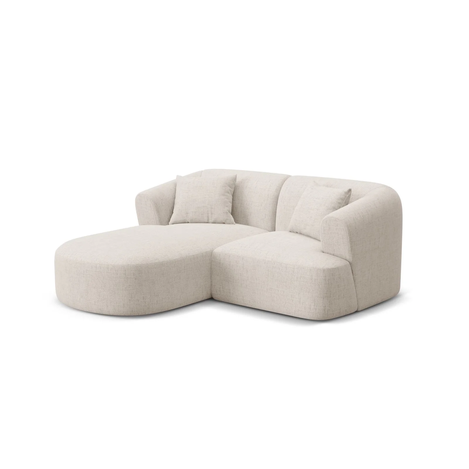 Campi 3-Sitzer Ecksofa, Linke Seite, aus Samt, Cord oder Strukturstoff, 180x156x70 cm - Image 45