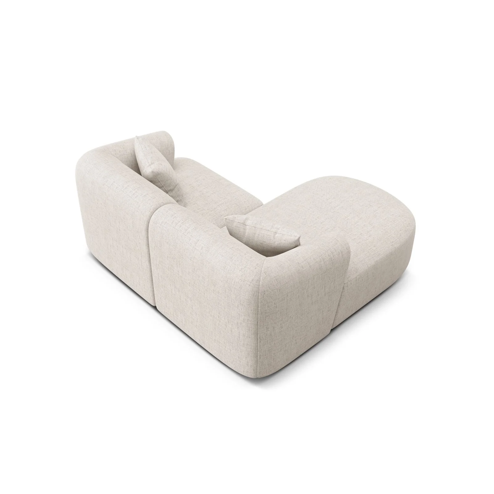 Campi 3-Sitzer Ecksofa, Linke Seite, aus Samt, Cord oder Strukturstoff, 180x156x70 cm - Image 47