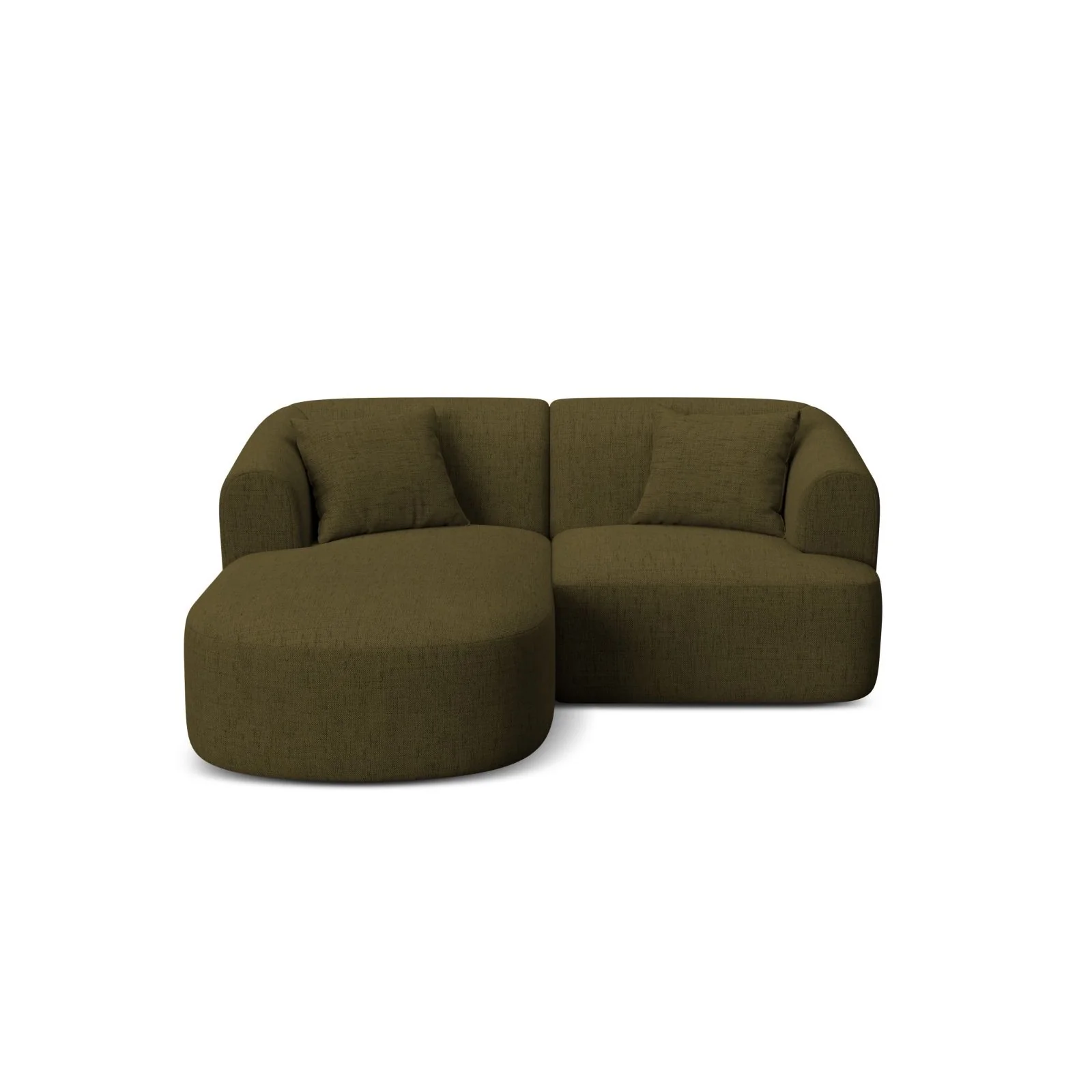 Campi 3-Sitzer Ecksofa, Linke Seite, aus Samt, Cord oder Strukturstoff, 180x156x70 cm - Image 55