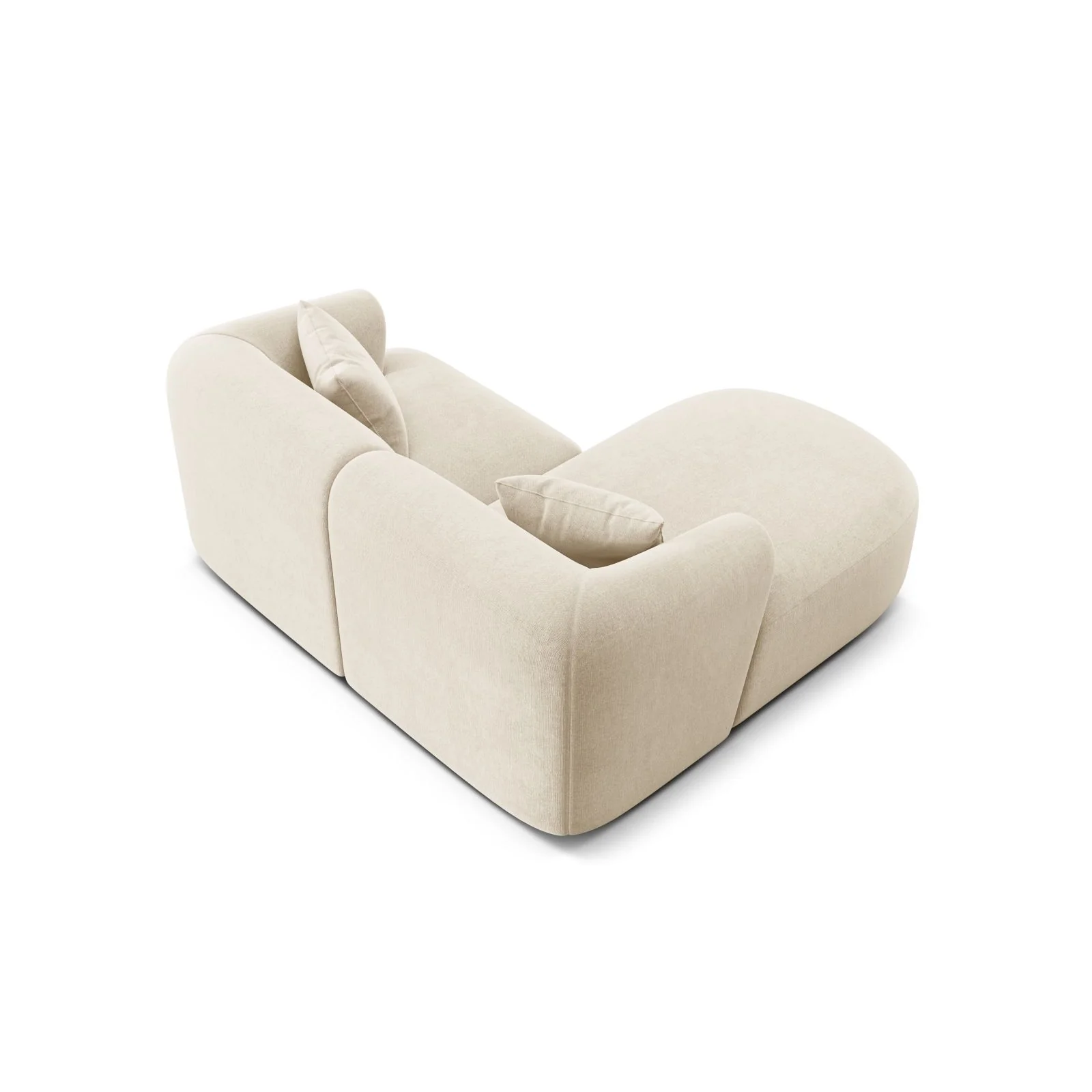 Campi 3-Sitzer Ecksofa, Linke Seite, aus Samt, Cord oder Strukturstoff, 180x156x70 cm - Image 6