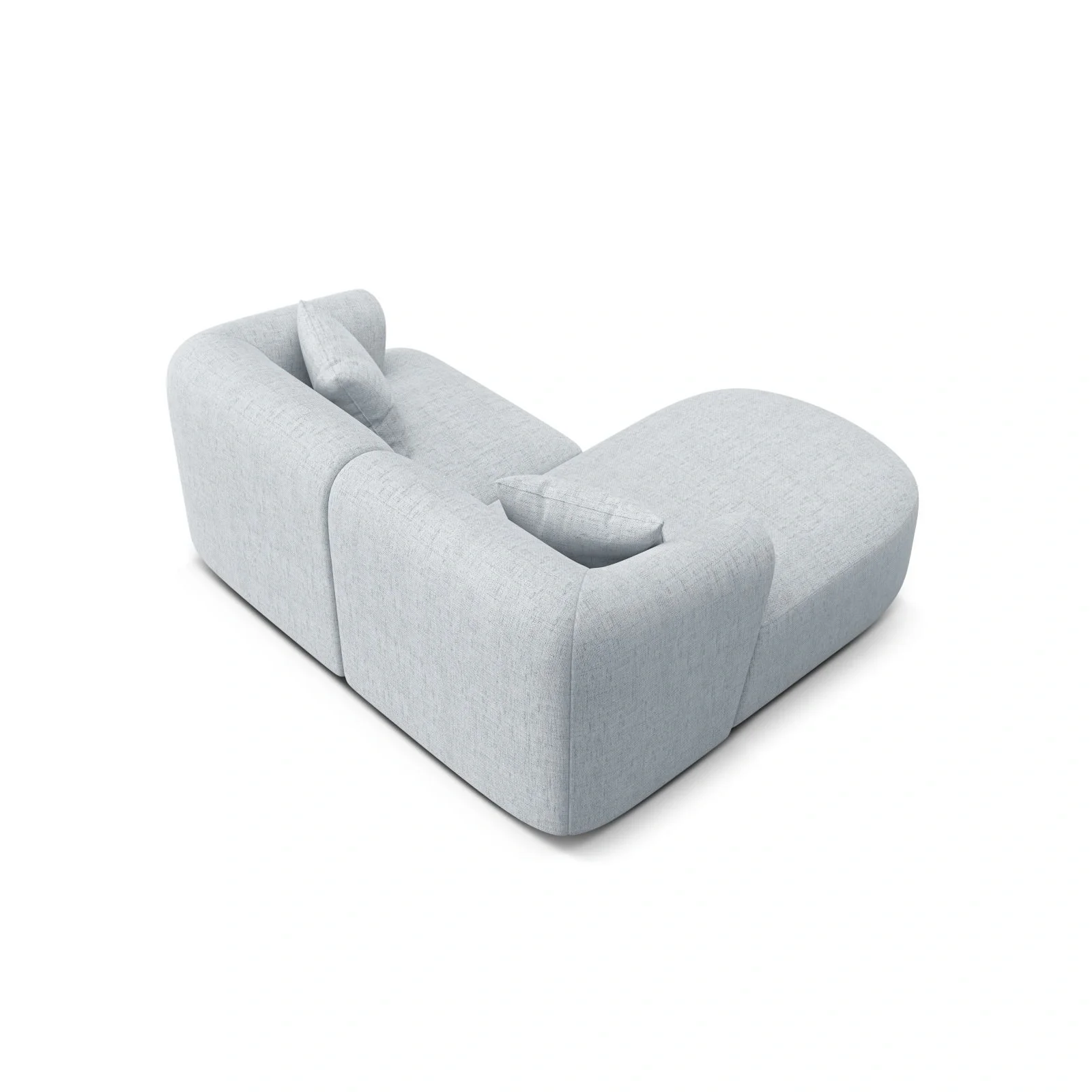 Campi 3-Sitzer Ecksofa, Linke Seite, aus Samt, Cord oder Strukturstoff, 180x156x70 cm - Image 71
