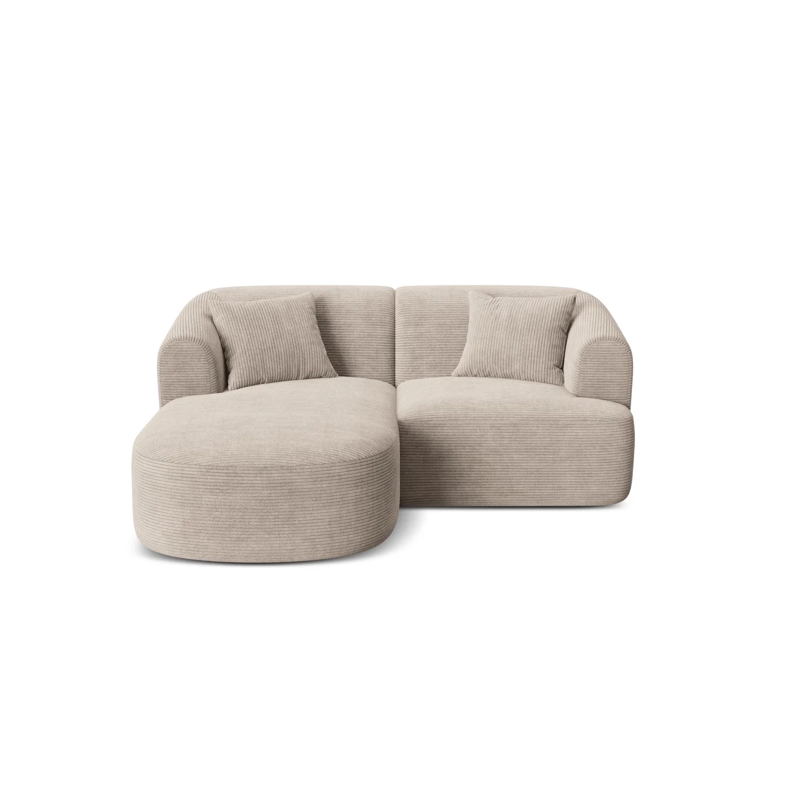 Campi 3-Sitzer Ecksofa, Linke Seite, aus Samt, Cord oder Strukturstoff, 180x156x70 cm - Image 85