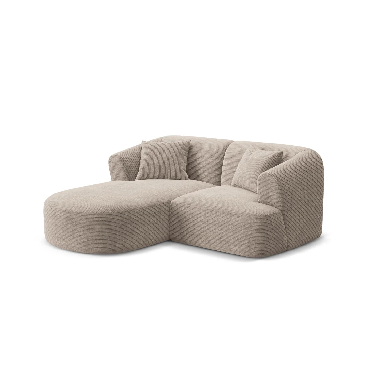 Campi 3-Sitzer Ecksofa, Linke Seite, aus Samt, Cord oder Strukturstoff, 180x156x70 cm - Image 87