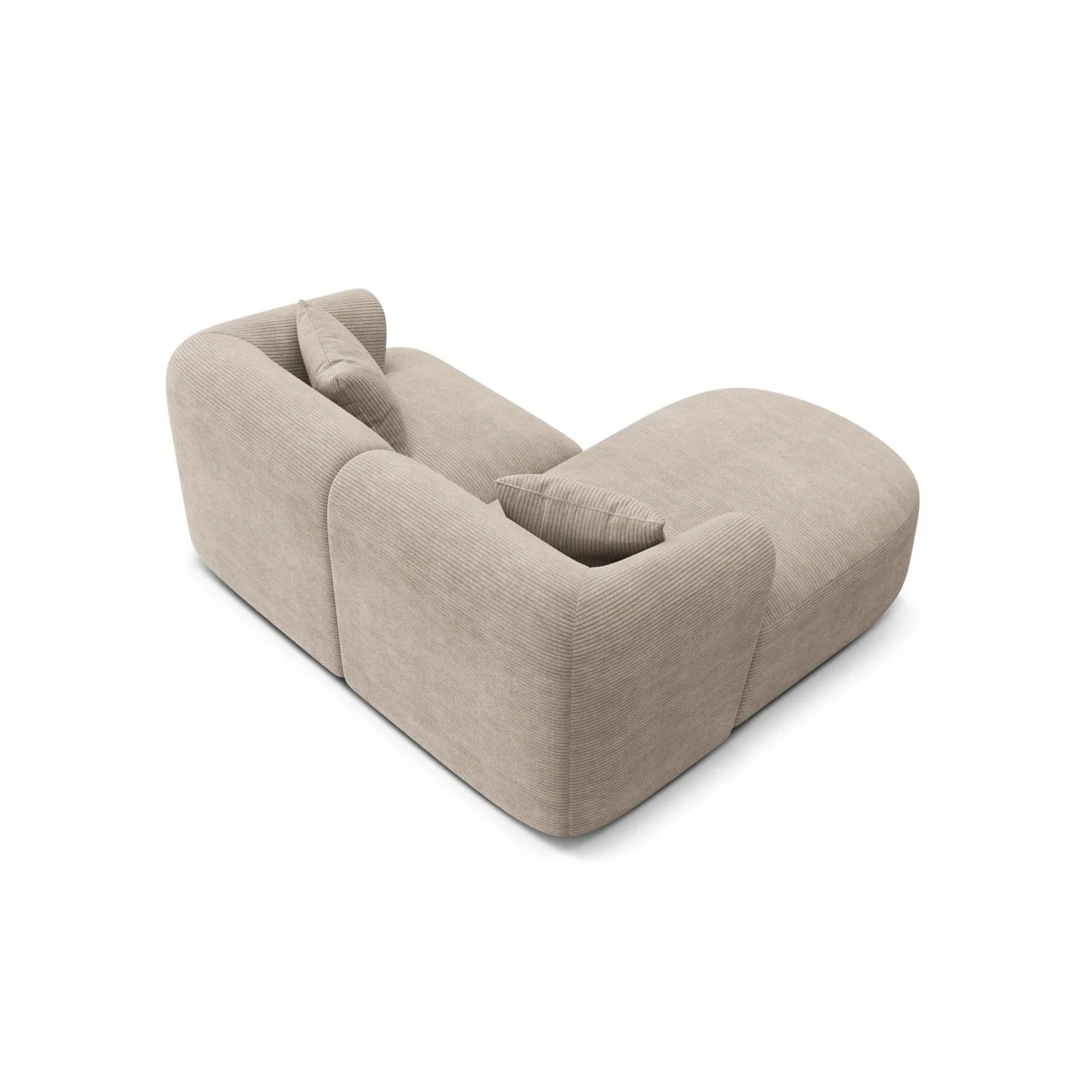 Campi 3-Sitzer Ecksofa, Linke Seite, aus Samt, Cord oder Strukturstoff, 180x156x70 cm - Image 89