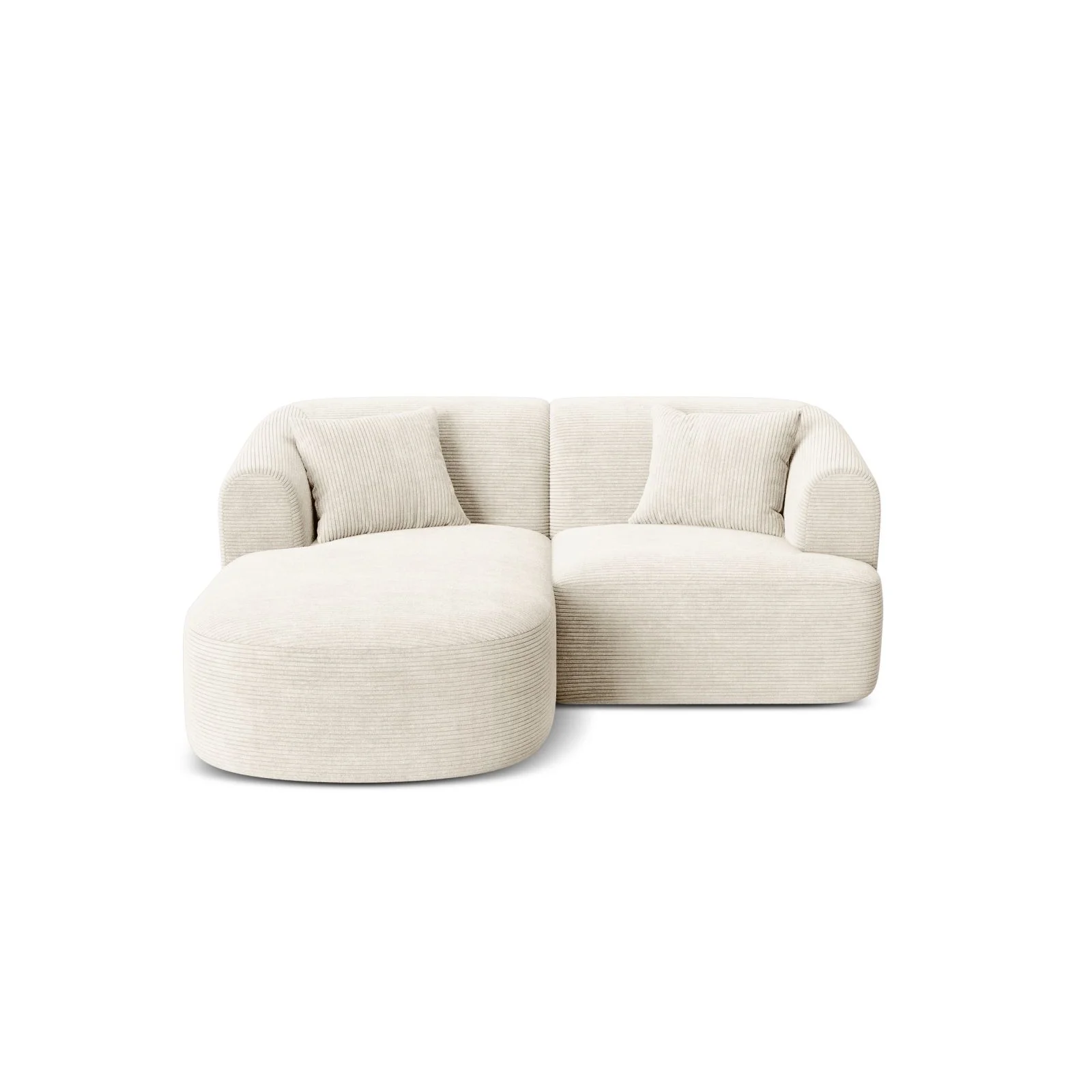 Campi 3-Sitzer Ecksofa, Linke Seite, aus Samt, Cord oder Strukturstoff, 180x156x70 cm - Image 91