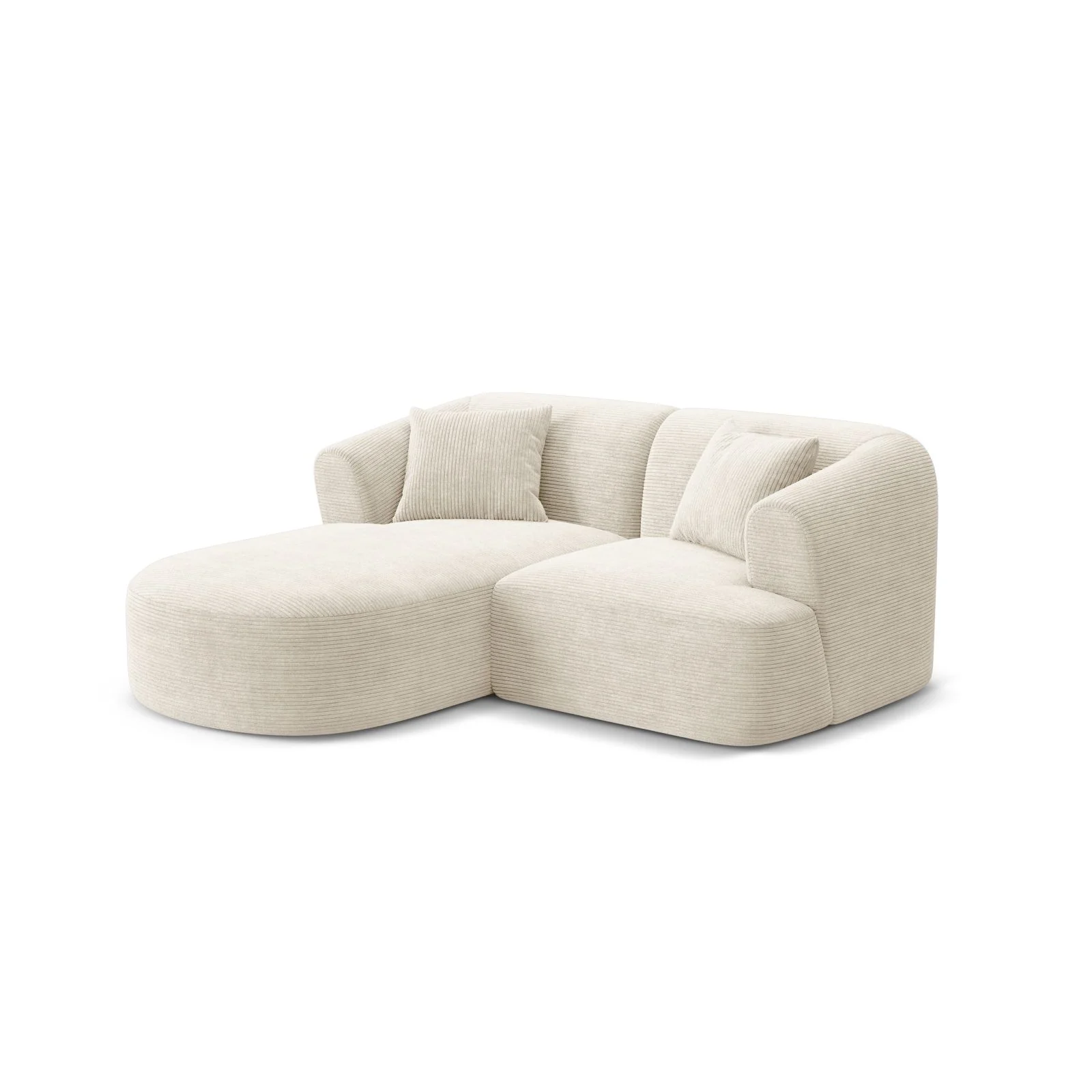 Campi 3-Sitzer Ecksofa, Linke Seite, aus Samt, Cord oder Strukturstoff, 180x156x70 cm - Image 93