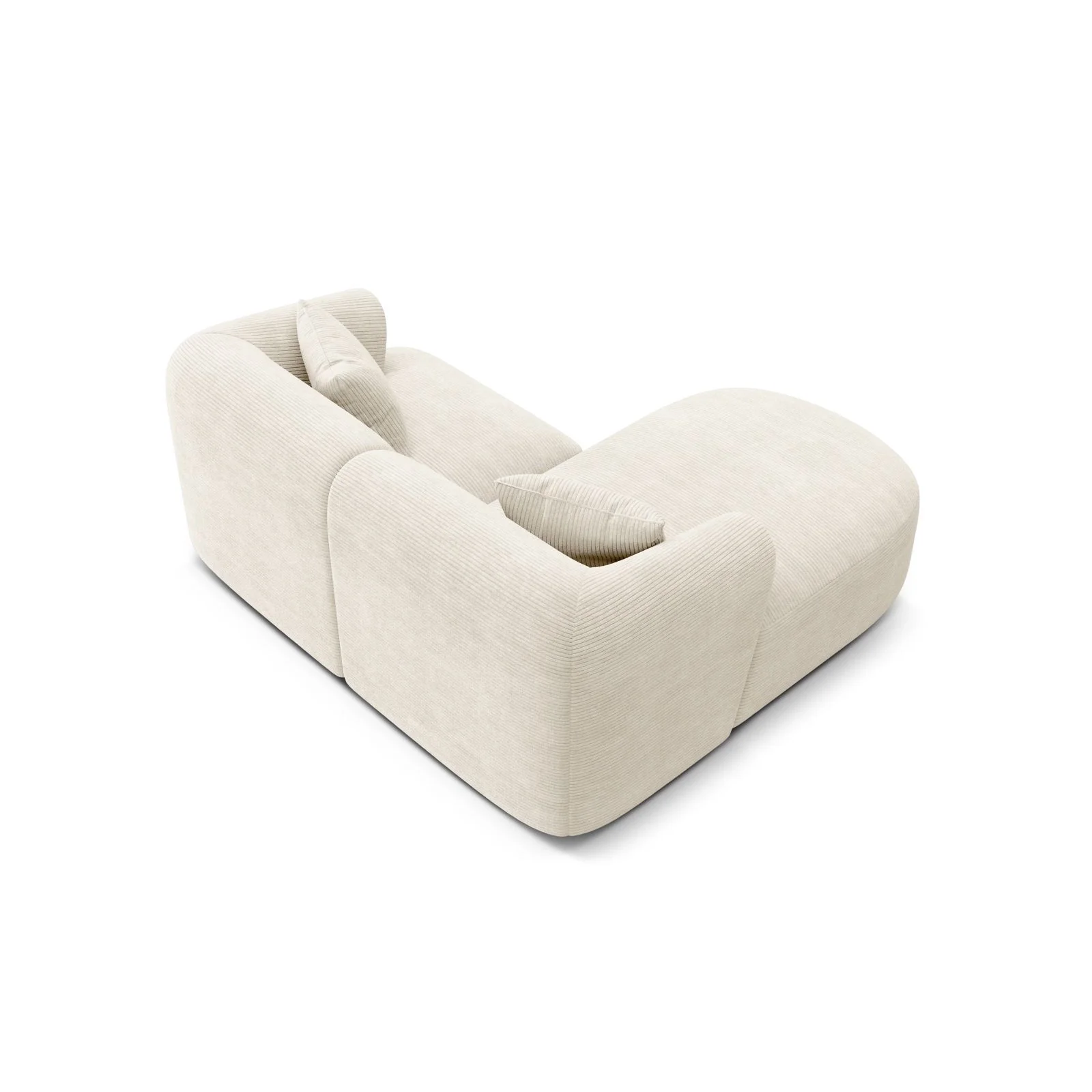 Campi 3-Sitzer Ecksofa, Linke Seite, aus Samt, Cord oder Strukturstoff, 180x156x70 cm - Image 95