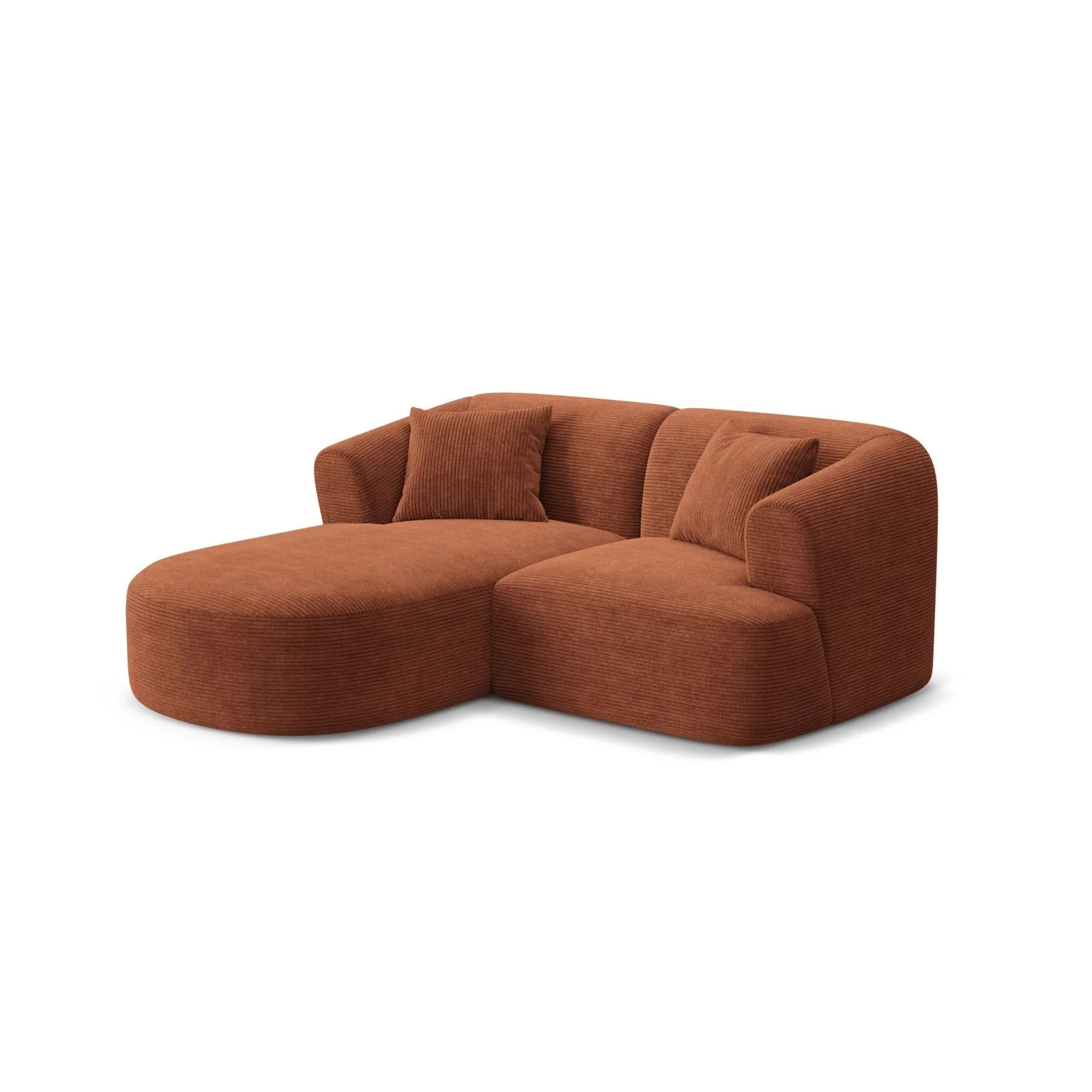 Campi 3-Sitzer Ecksofa, Linke Seite, aus Samt, Cord oder Strukturstoff, 180x156x70 cm - Image 99