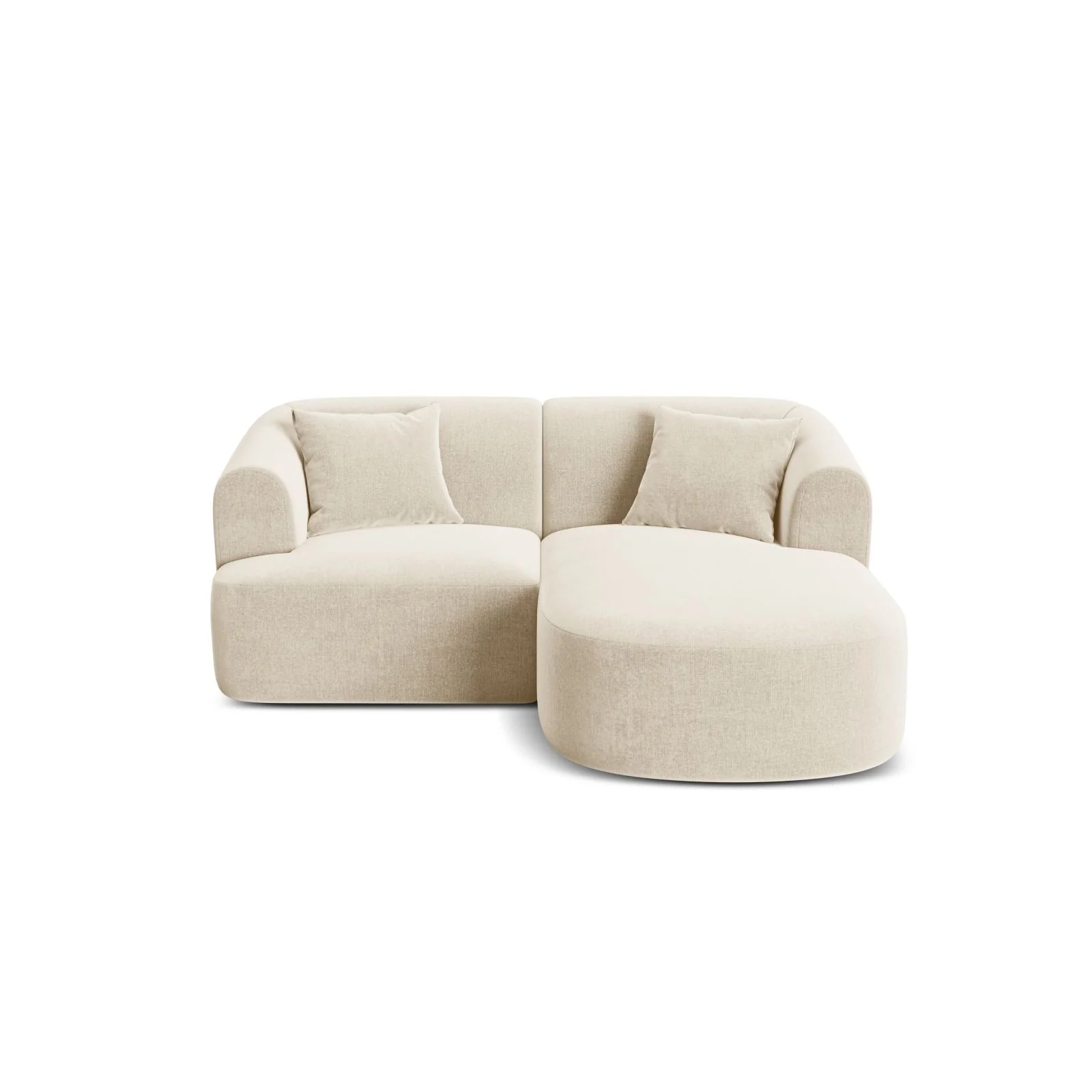 Campi 3-Sitzer Ecksofa, Rechte Seite, aus Samt, Cord oder Strukturstoff, 180x156x70 cm